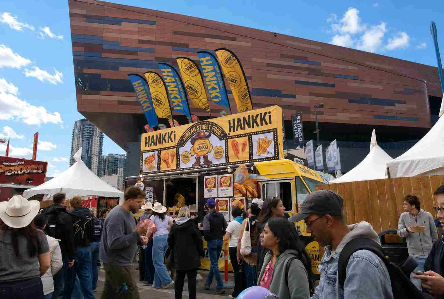 Visitors gathering at the HANKKi Food Truck during Calgary Stampede 2026