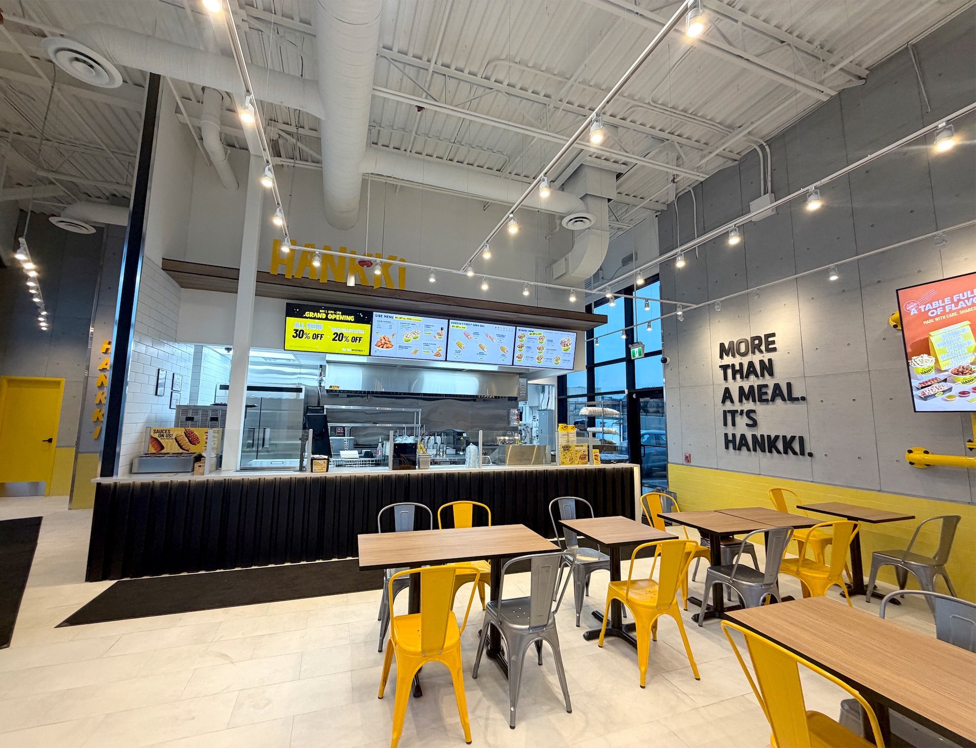 Interior of Hankki Sage Hill Korean street food restaurant in Calgary