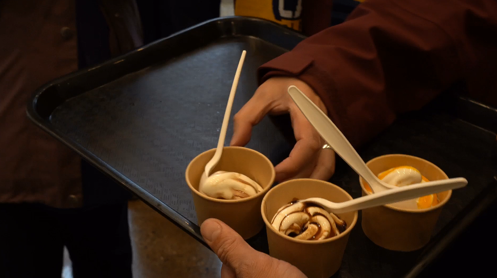 Complimentary soft serve ice cream served to guests at the HANKKi Highfield grand opening