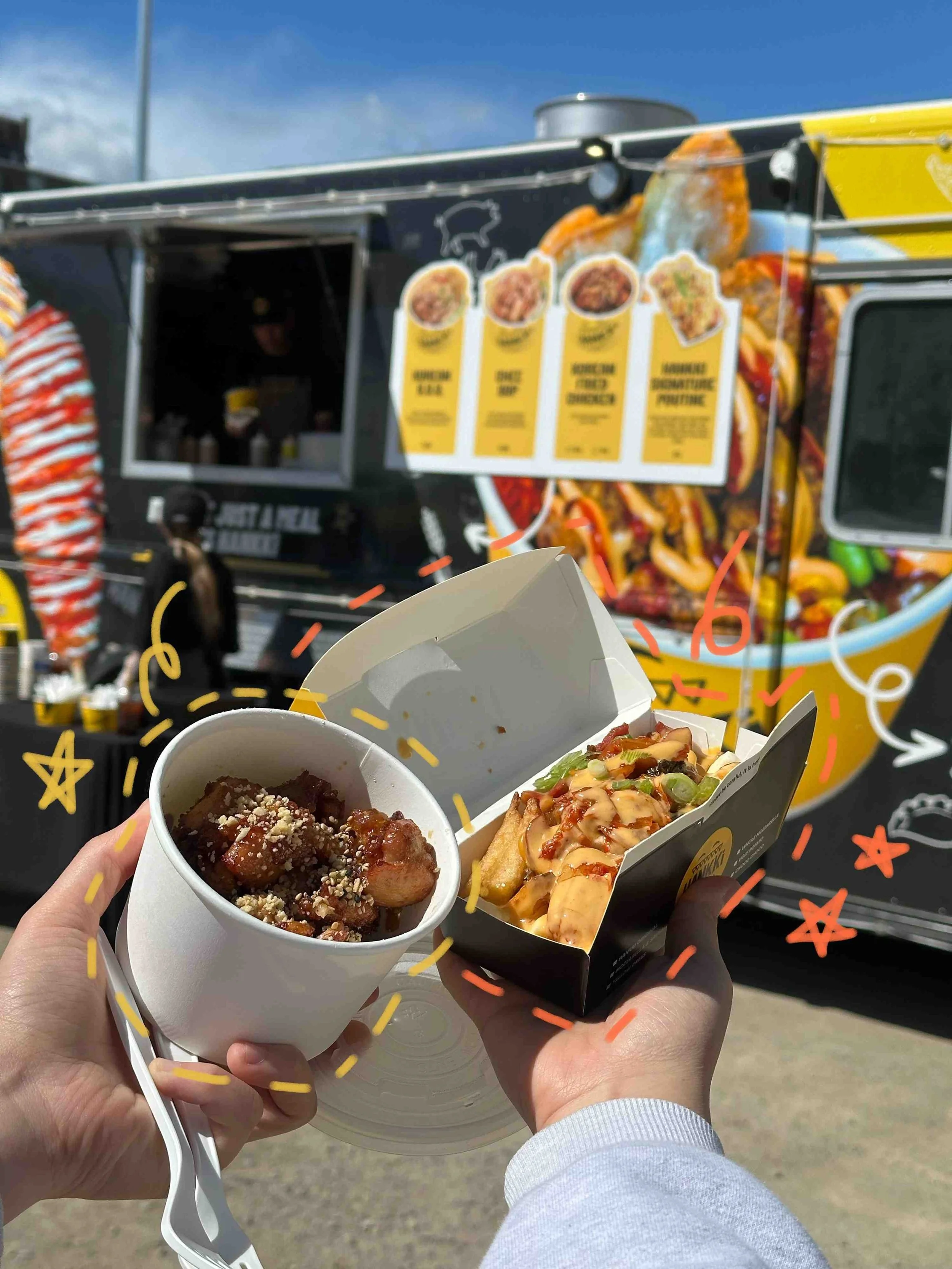HANKKi Food Truck meal with Kimchi Poutine served at a Calgary community event