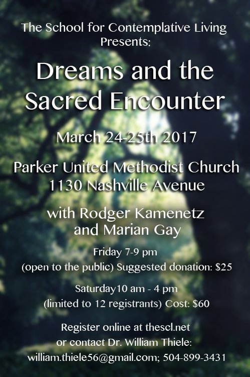 BECOMING A GREAT DREAMER: Susan Larson interviews Rodger Kamenetz on Natural Dreamwork