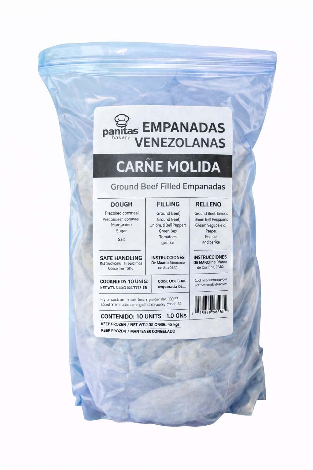 Empanadas Venezolanas de Carne Molida / Ground Beef – Frozen (10 unidades)