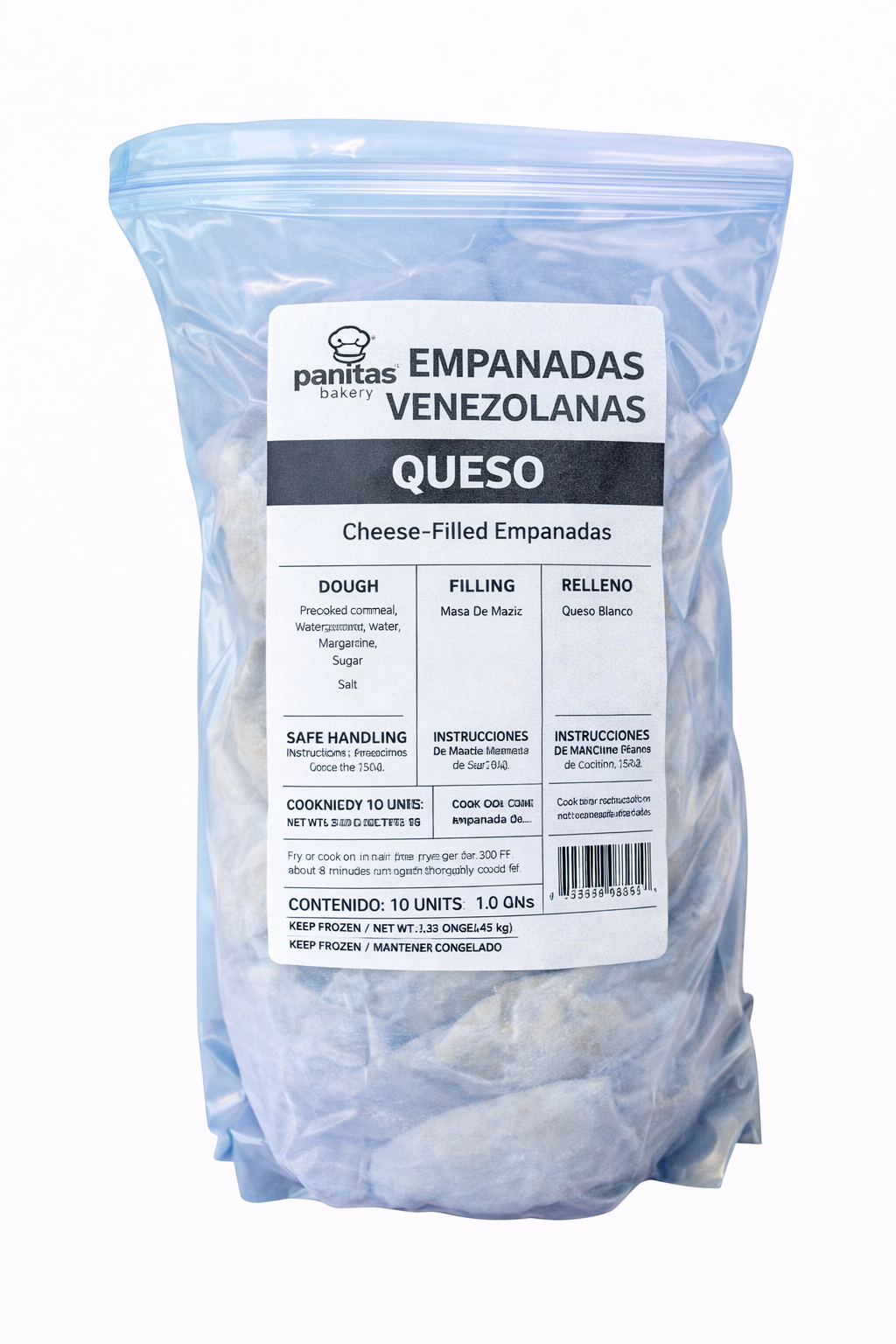 Empanadas Venezolanas de Queso / Cheese – Frozen (10 unidades)