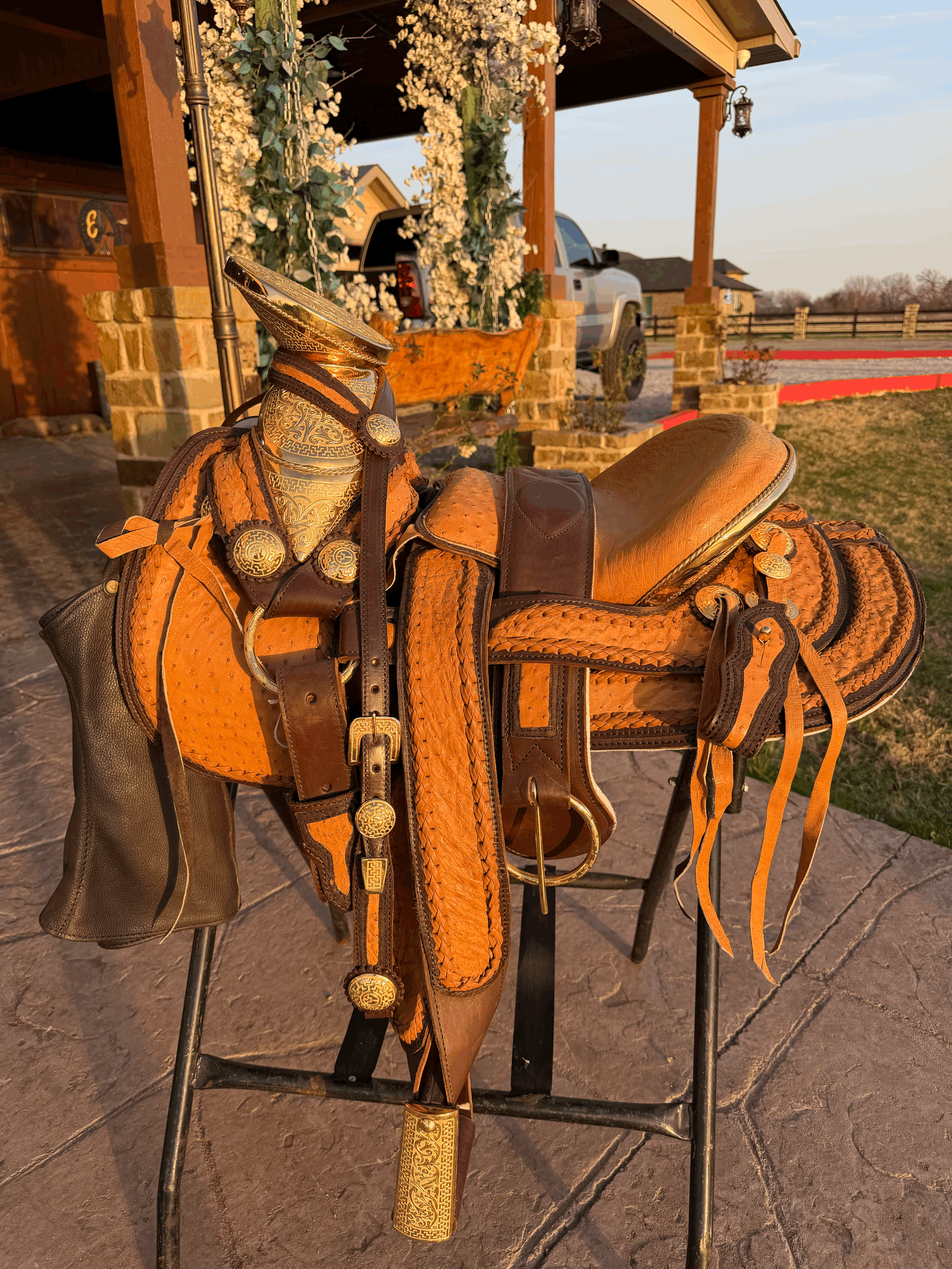 Montura Imperial Miel Trenzada Oro 24K No.008