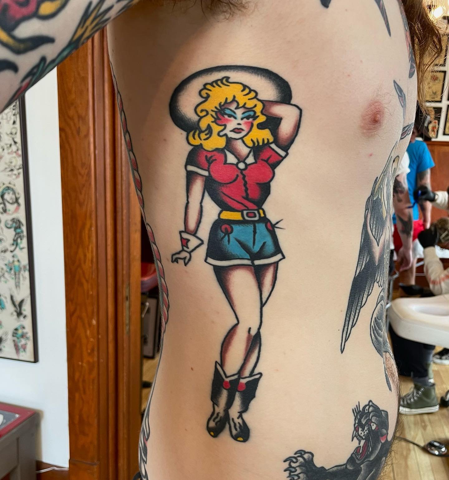 Healed cowgirl by @spencerevanstattoos . He&rsquo;s still locked out of his Instagram account! Spncrvns@gmail.com to book appointments