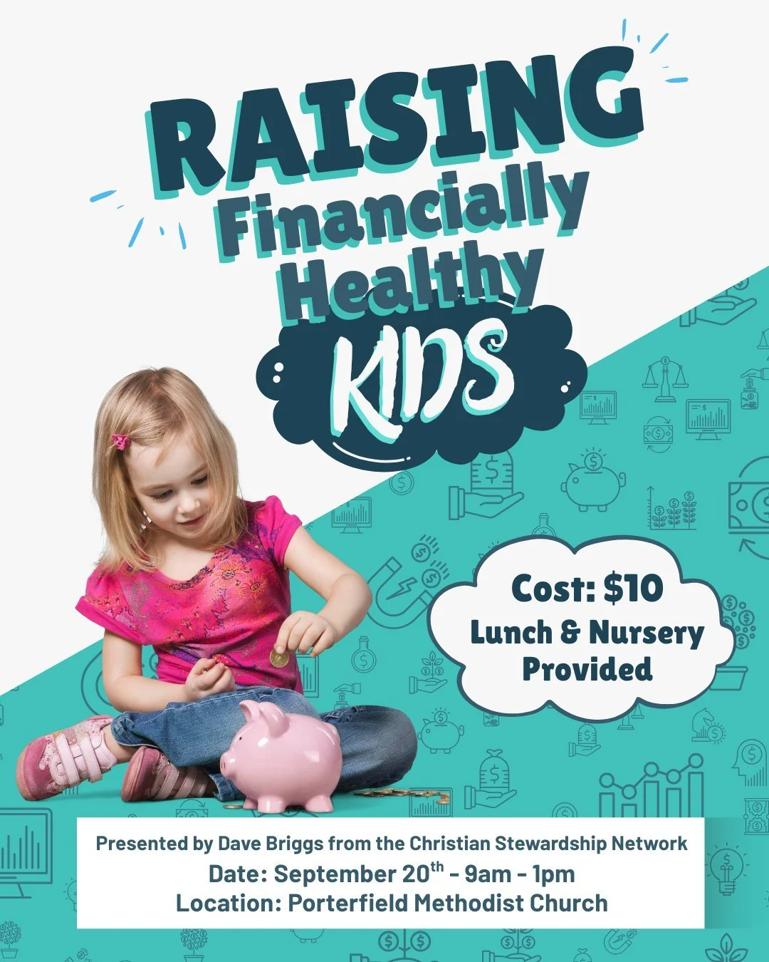 📣 Parents, this one’s for you!
Kids face hundreds of deceptive messages about money every single day—but you can counter the culture.
Join us for Raising Financially Healthy Kids with author David Briggs of the Christian Stewardship Ne