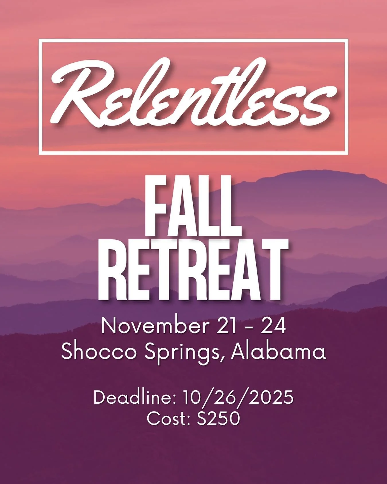 Registration for the @youth_porterfield fall retreat is live! We will be challenged on the high ropes course and battle each other in bazooka ball.
Our theme this year is Restless! We will be learning about pursuing Christ at all costs.
Sign your y