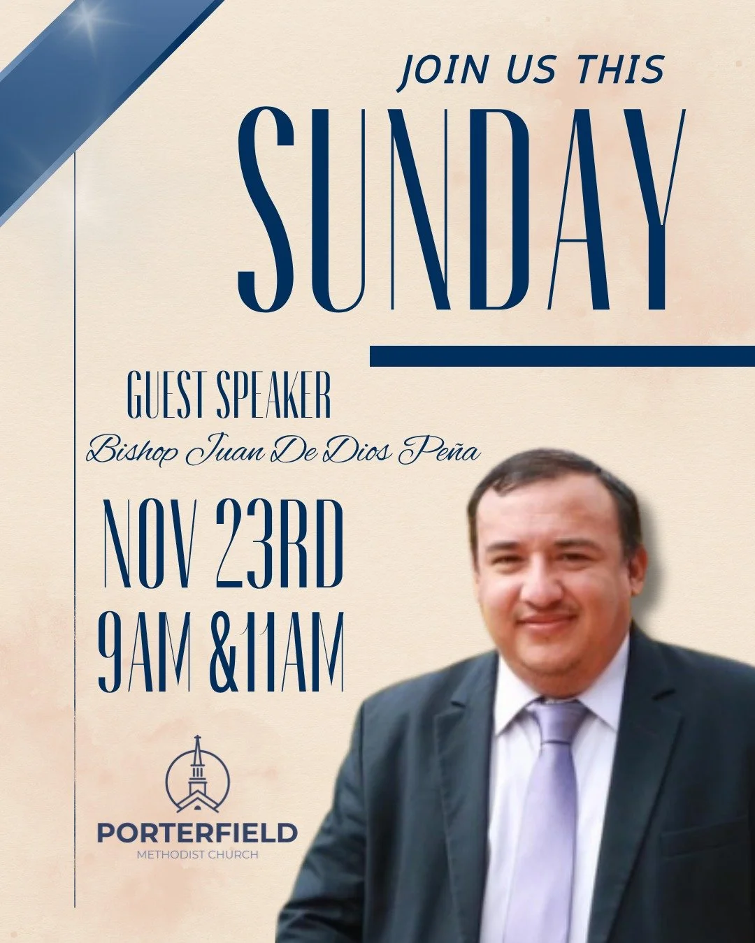 Join us this Sunday as we welcome Bishop Juan De Dios Pe&ntilde;a as our guest preacher at both our 9am and 11am gatherings!