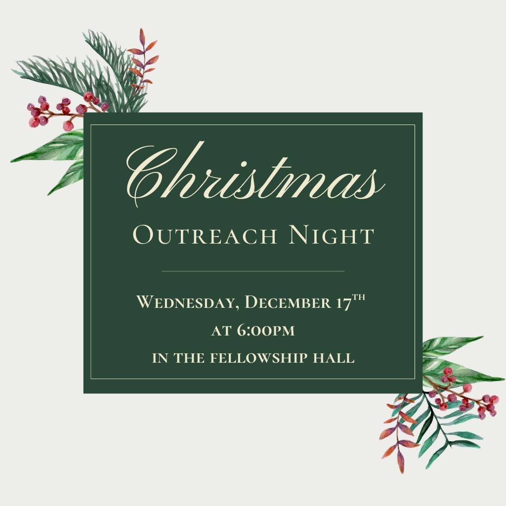 🎄✨ Help Us Share Christmas Blessings ✨🎄

Join us this week after Wednesday night supper as we pack Christmas Blessing Bags! These special bags will be shared at our Candle Lighting Service on December 21, and then distributed by our members to thos