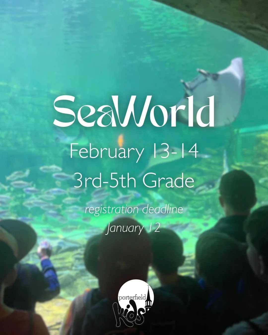 It's almost time for our trip to SeaWorld! Register your 3rd-5th grader on Realm before Monday!