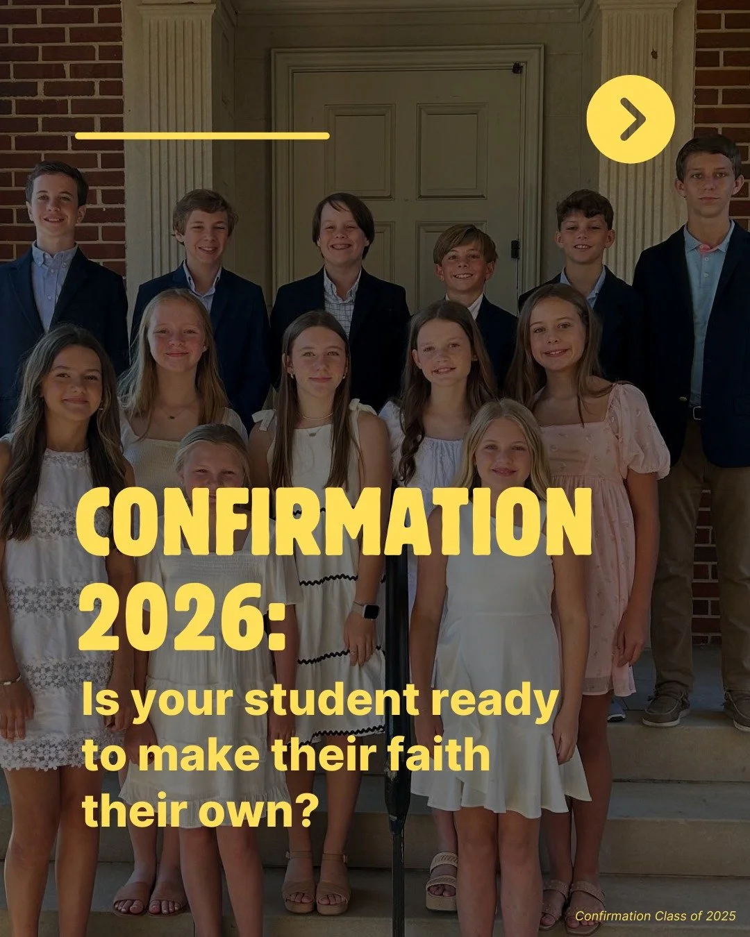 Confirmation is a meaningful step in a student&rsquo;s faith journey. Sign up by February 2!