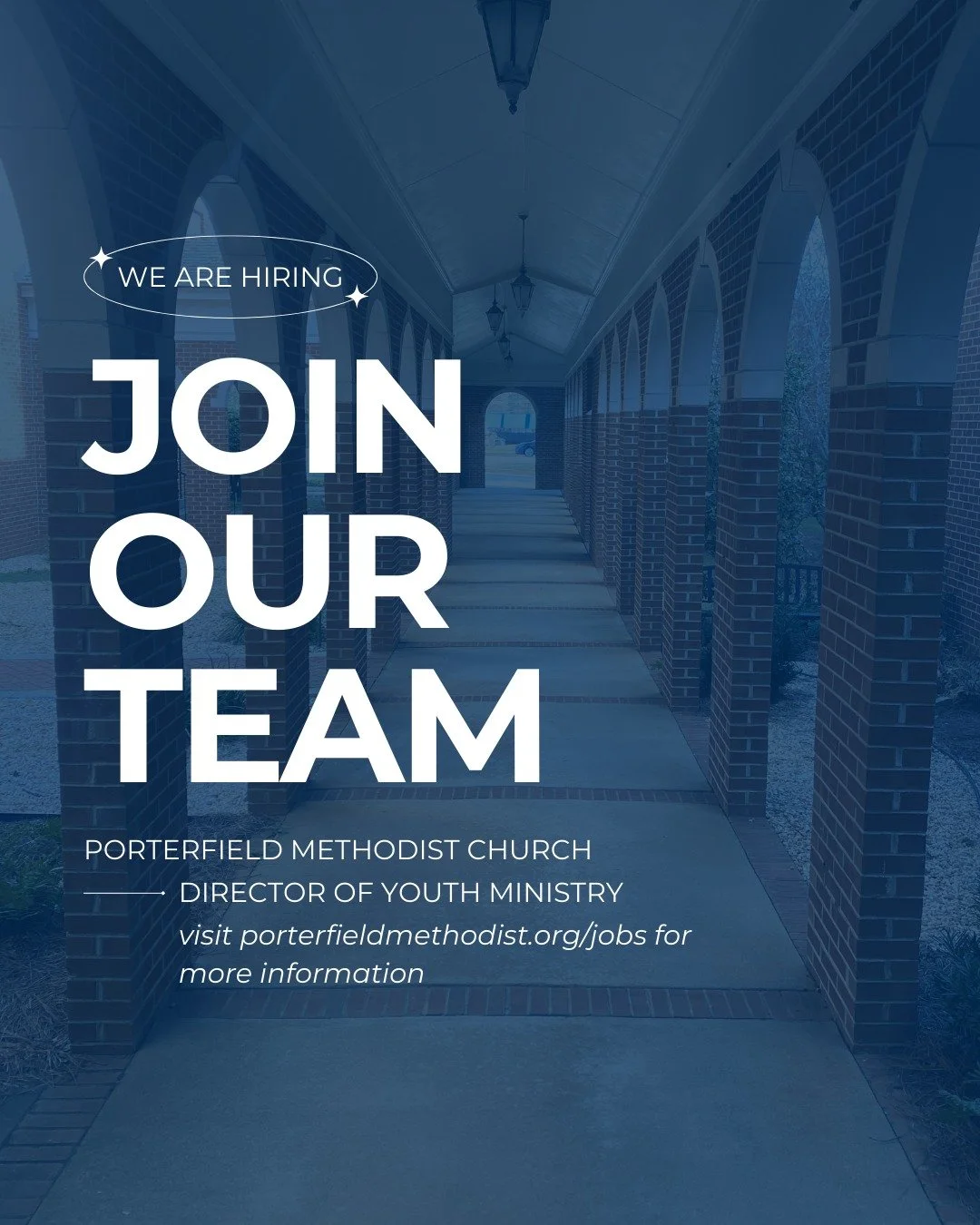 Share this post and help us find our next Director of Youth Ministry! Visit porterfieldmethodist.org/jobs for more information.