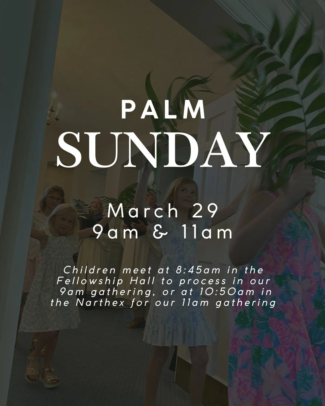 Palm Sunday marks the beginning of Holy Week! Join us THIS SUNDAY as our children lead the way in a joyful procession, reminding us to welcome Jesus with open hearts🌿