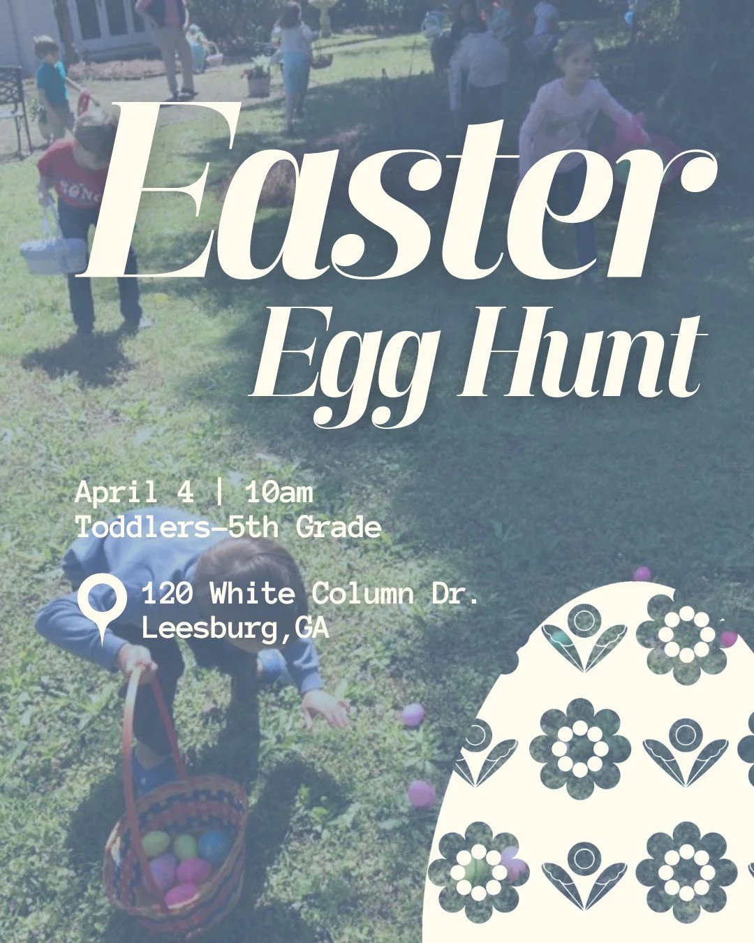 Saturday will be a fun-filled morning for children toddlers up to fifth grade, but be sure to arrive early, because the eggs go fast! And youth, we can't do this without you, so come hungry and ready to help hide eggs before the big hunt!