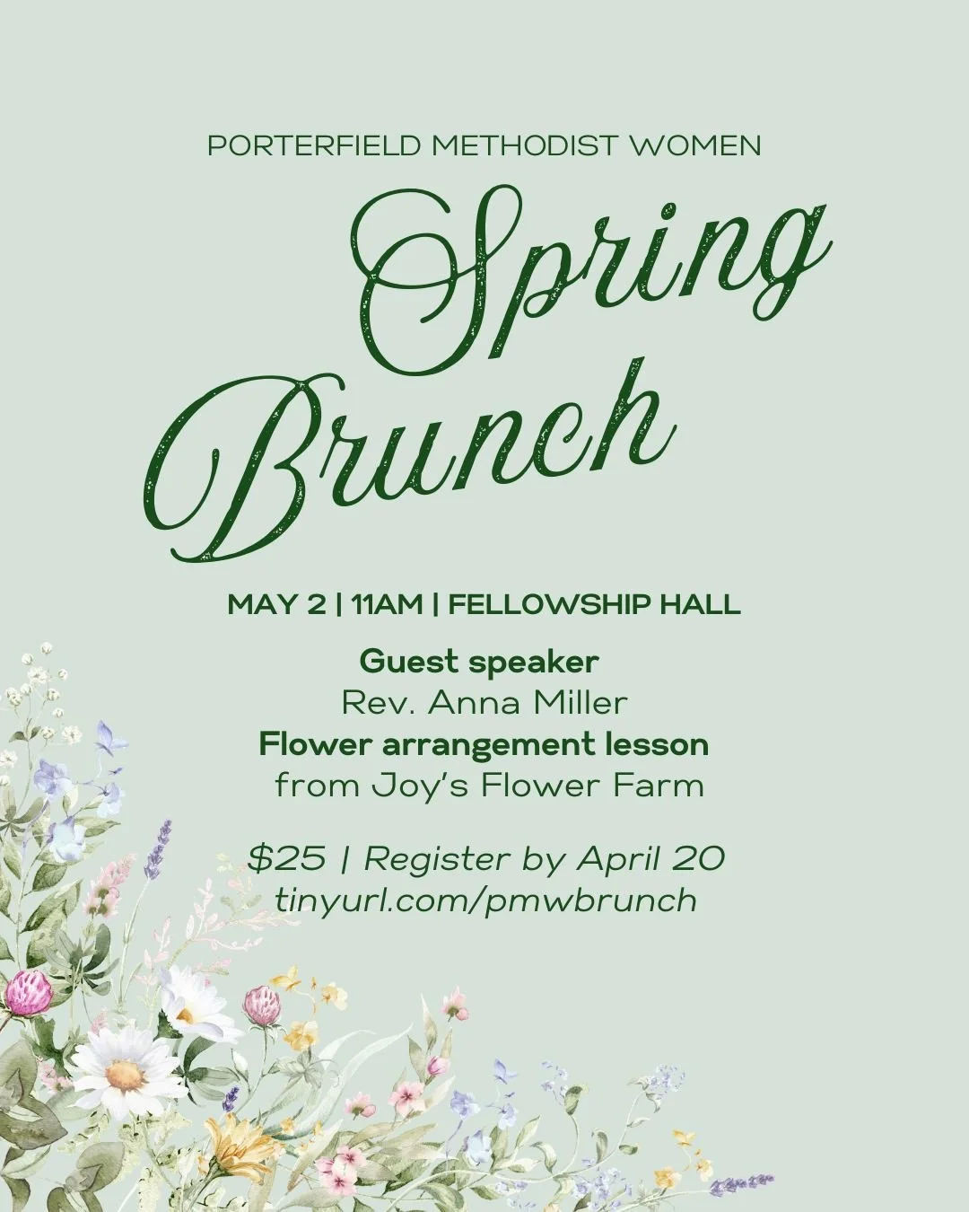 Spring is here 🌸💐 Join us for a beautiful morning of brunch, blooms, and community! You won&rsquo;t want to miss it🌿✨