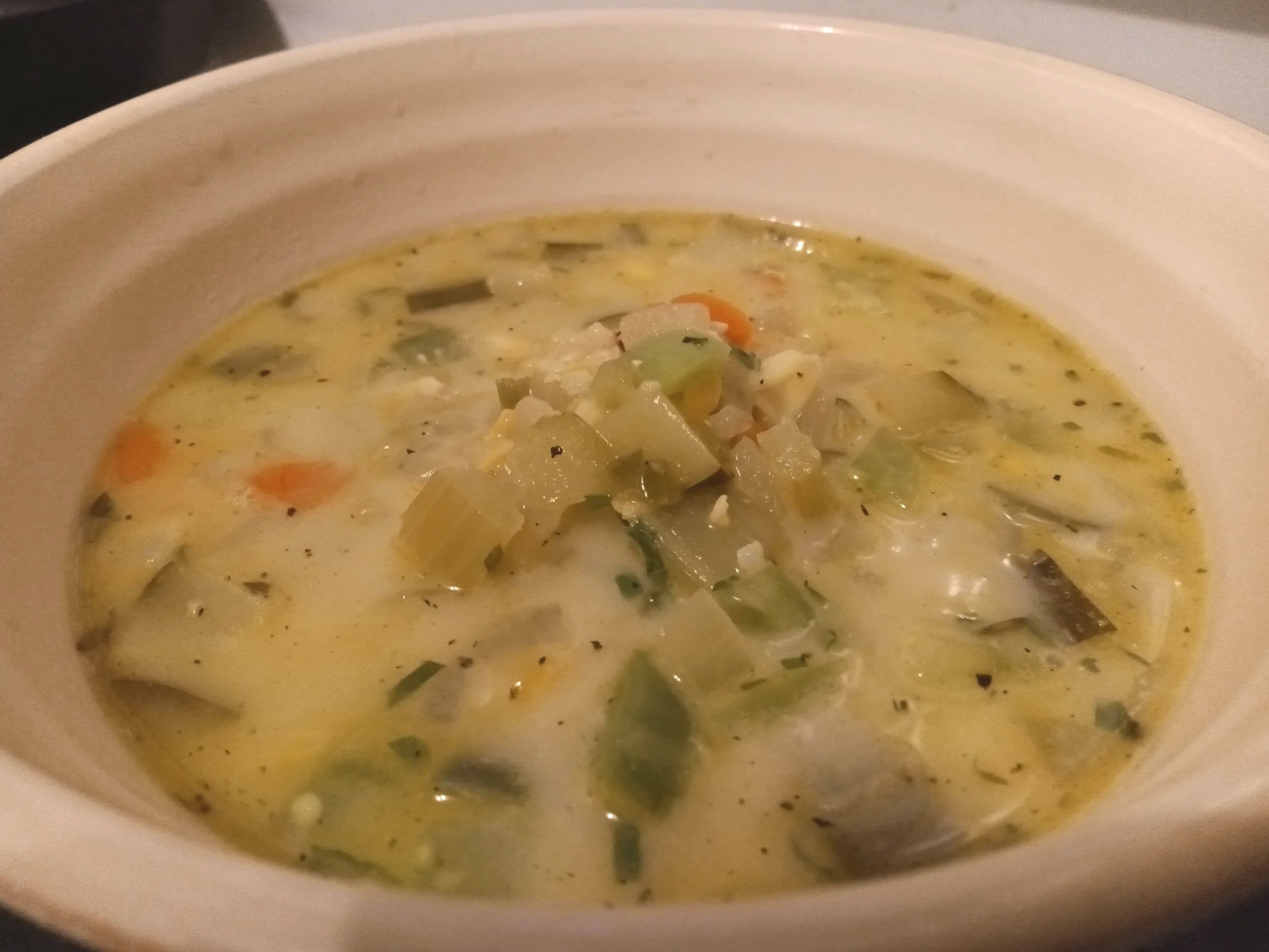 Sweet Corn &amp; Green Tomato Chowder