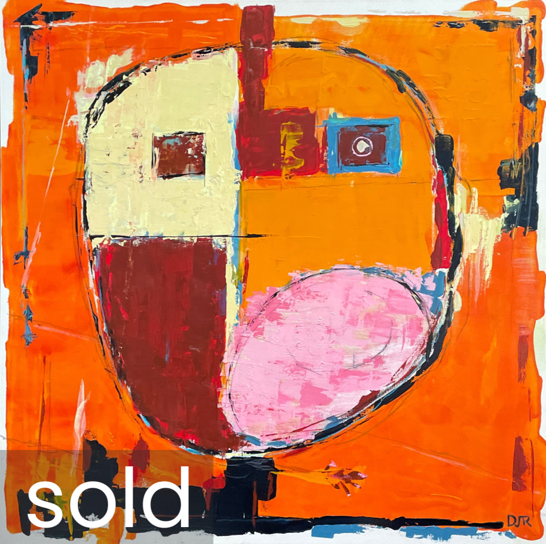 SOLD - 'force of mind bubble gum' / 40" x 40" / Acrylic on Cavas