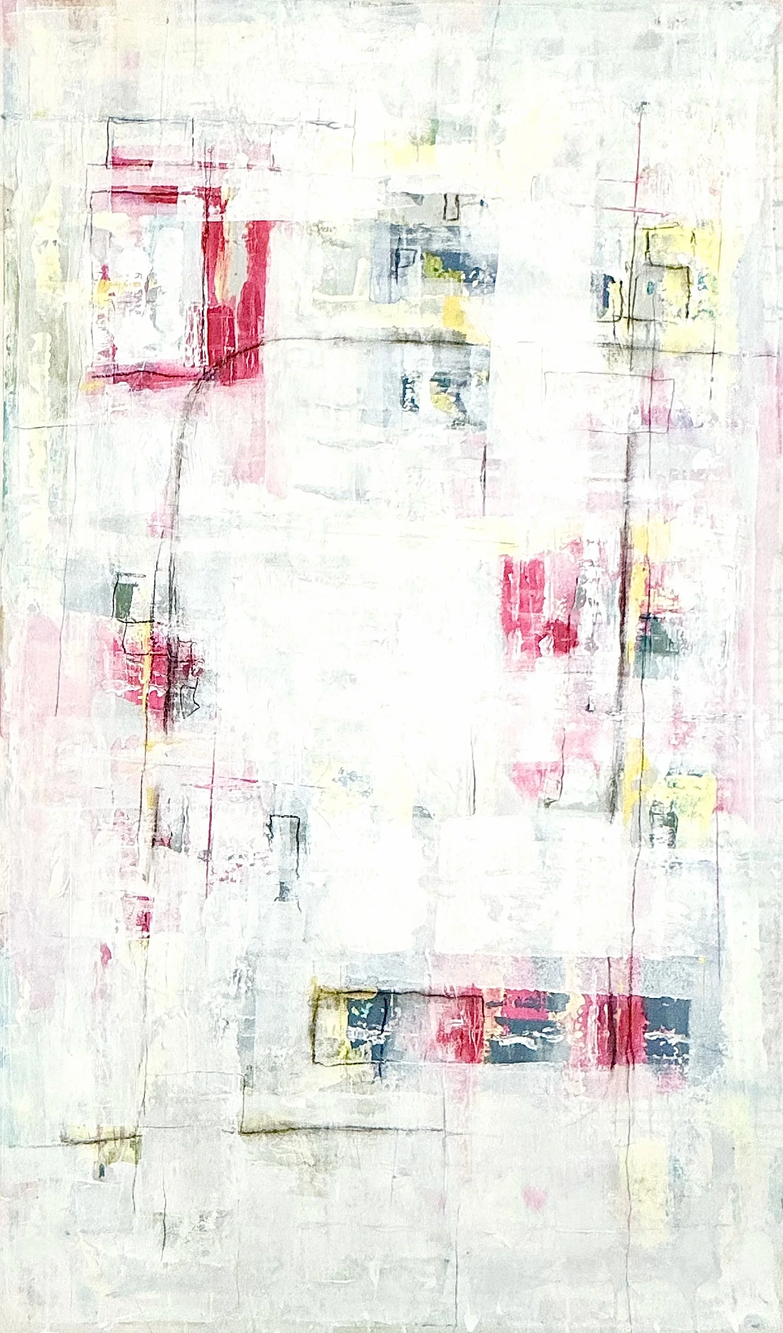 'mooring the yachts' /  60” x 36” / Acrylic and Black Pencil on Mylar