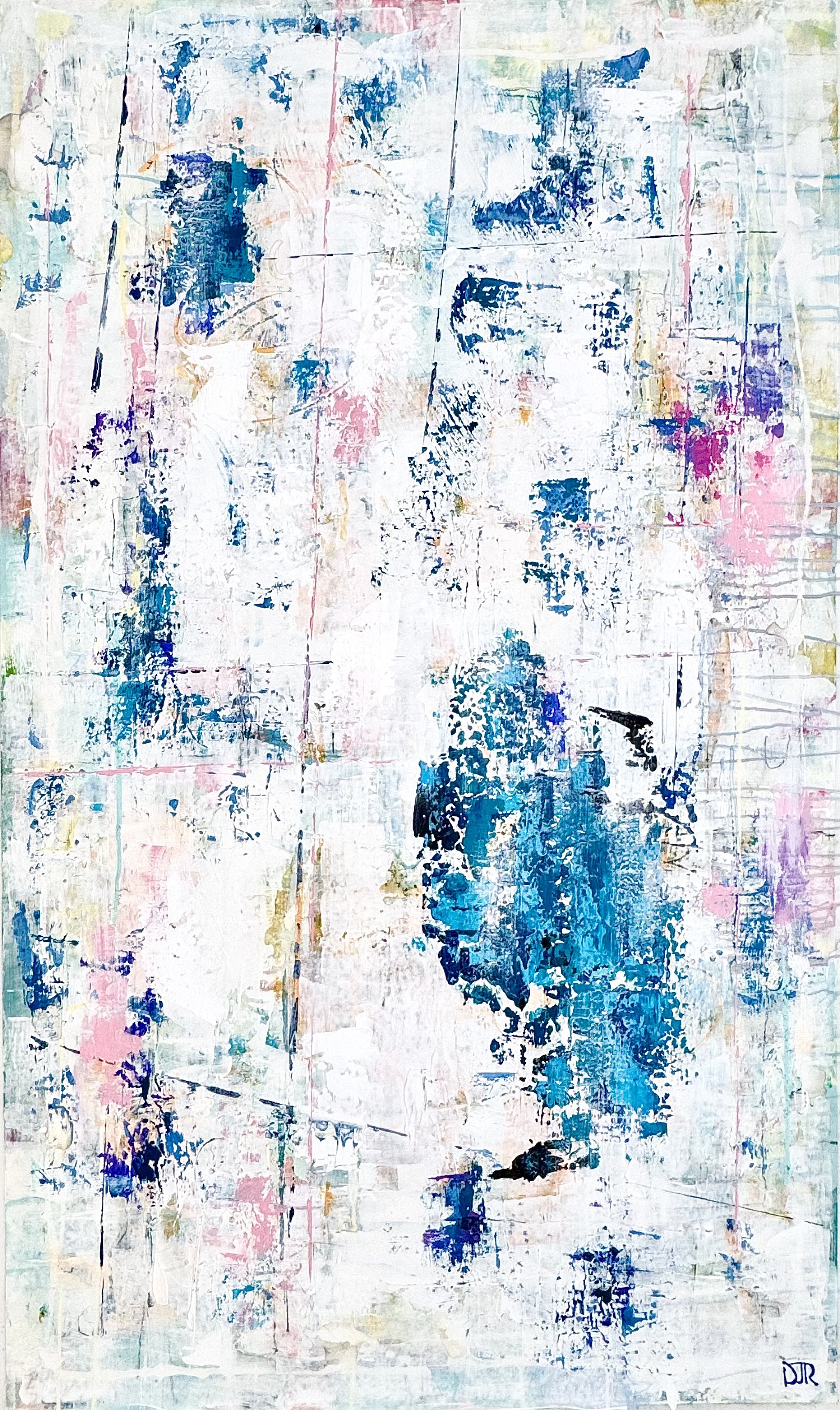 'saltline & sea' /  60” x 36” / Acrylic and Pencil on Mylar