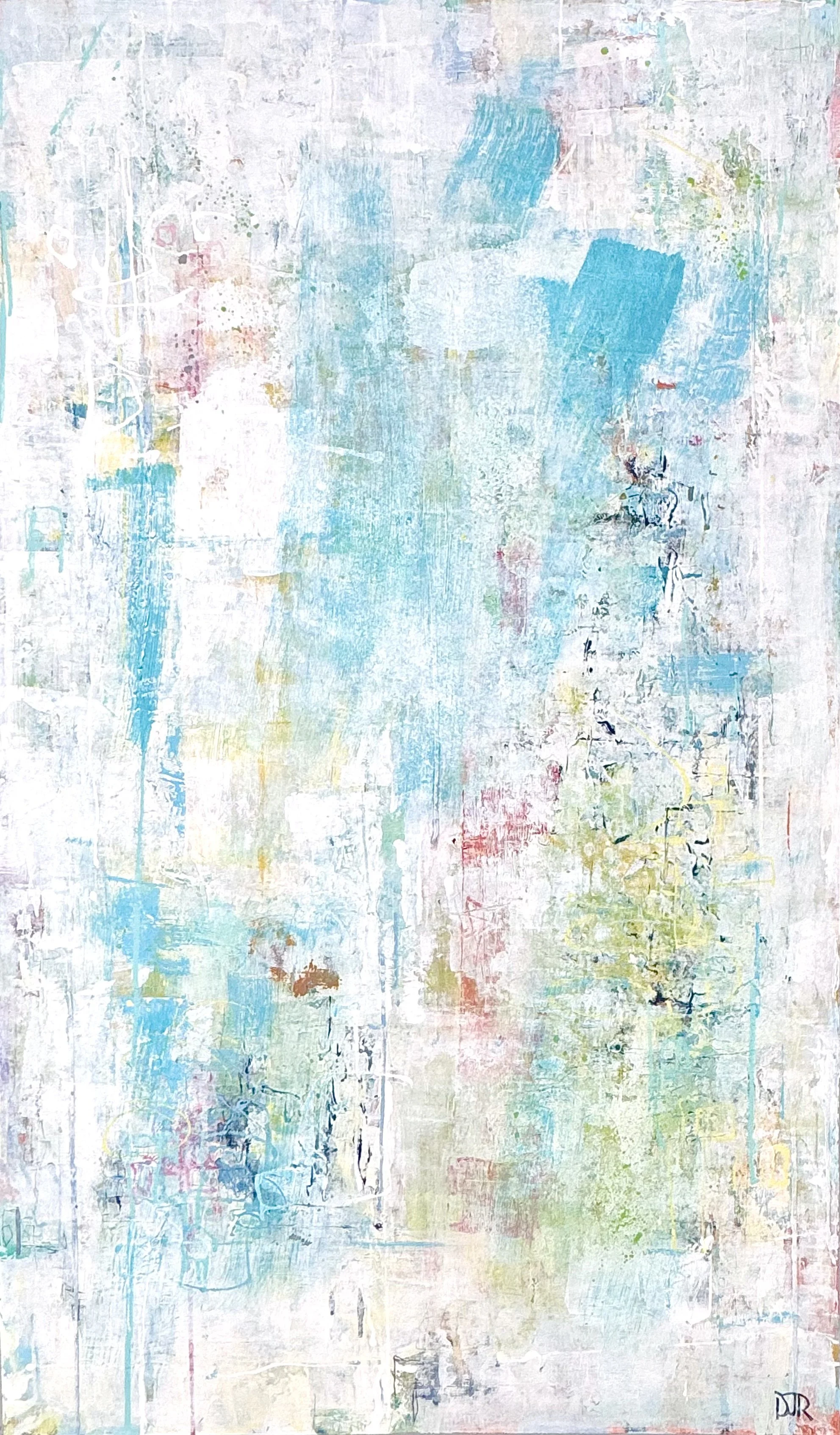 'when the sea holds its breath' /  60” x 36” / Acrylic and Pencil on Mylar