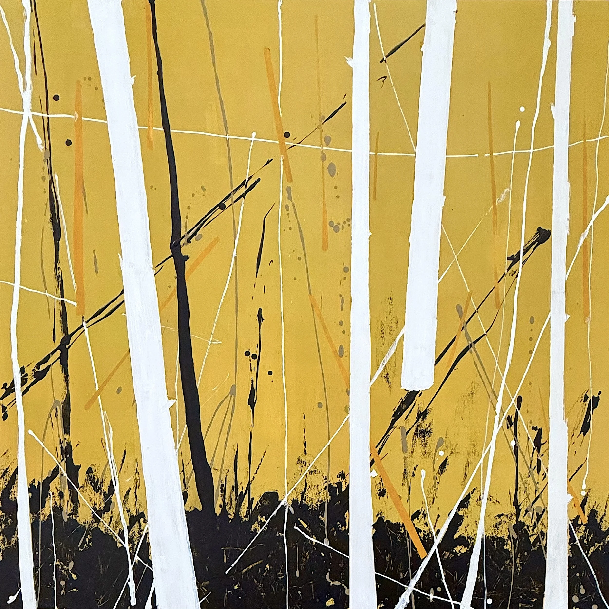 'autumn in the woods 1' / 40" x 40" x 1.5" / Acrylic on Birch Panel