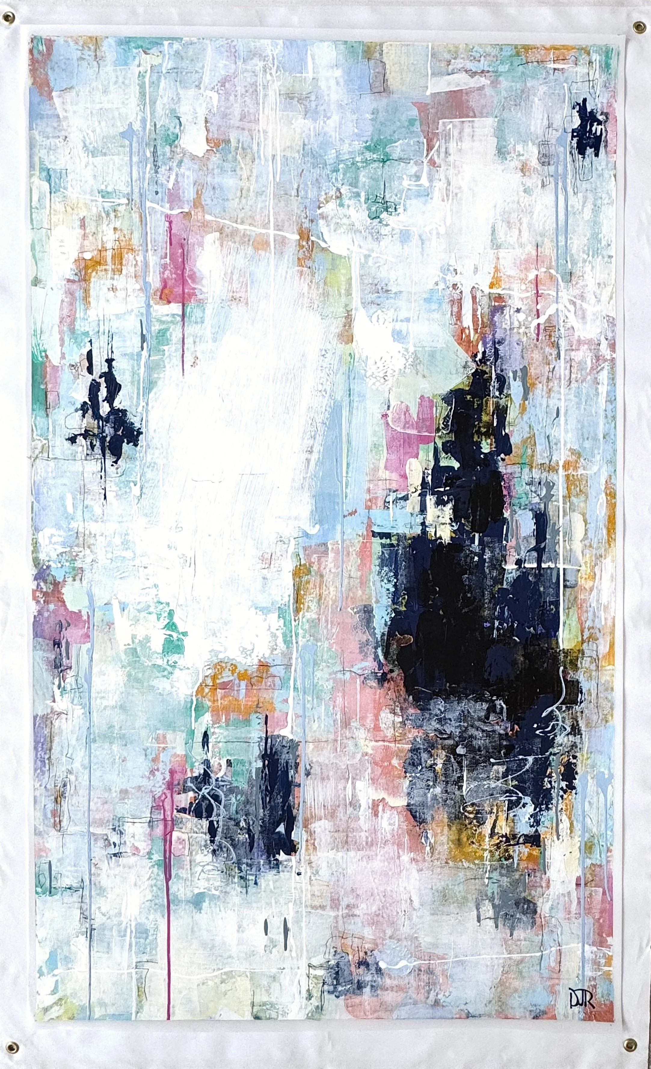 'ocean's breath' /  60” x 36” / Acrylic on Mylar backed on Gesso Canvas