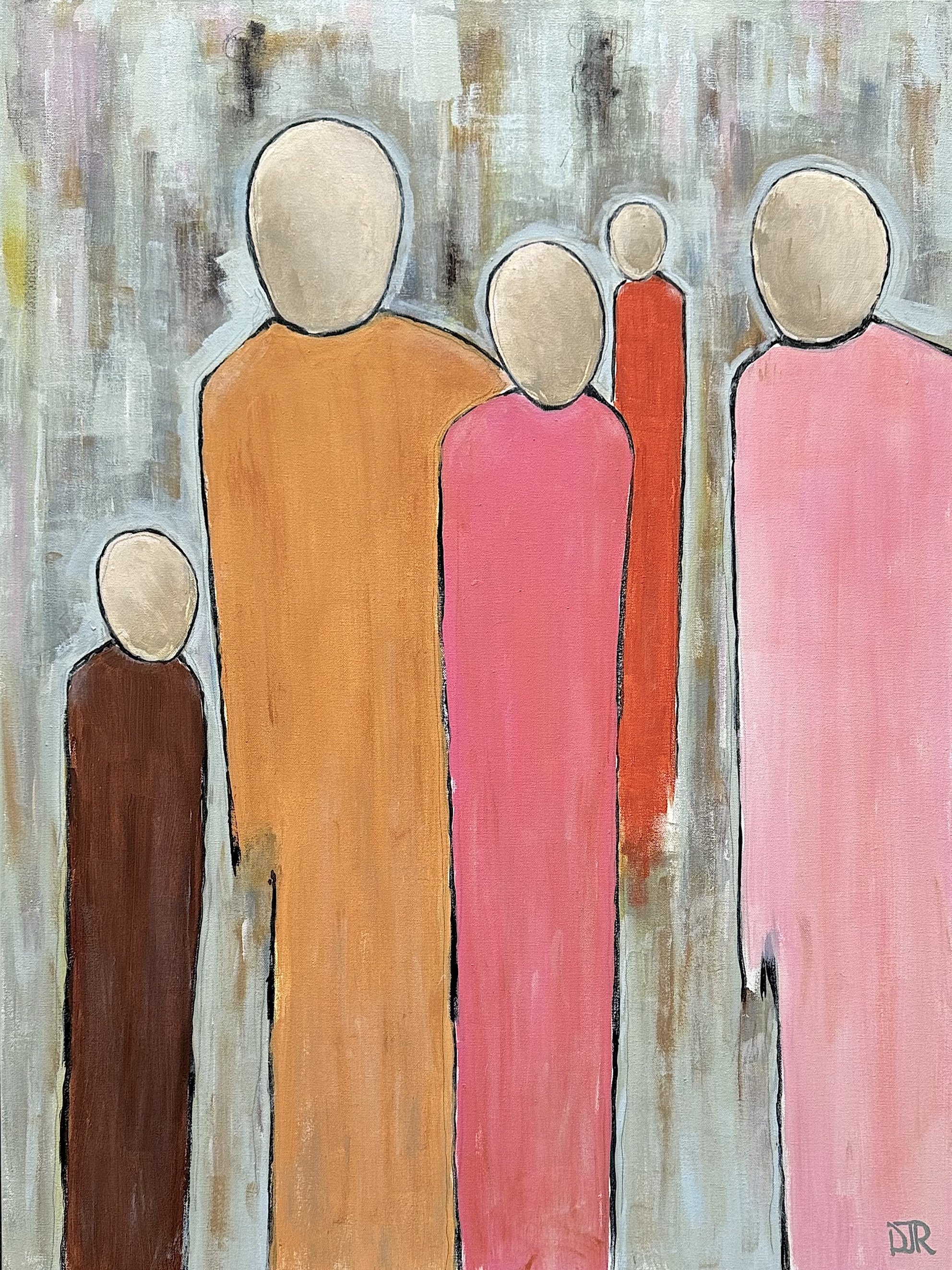  'diversity who we are’ / 40” x 30” x 1.5” / Acrylic and Pencil on Canvas / Mountainside Gallery: Collingwood, ON