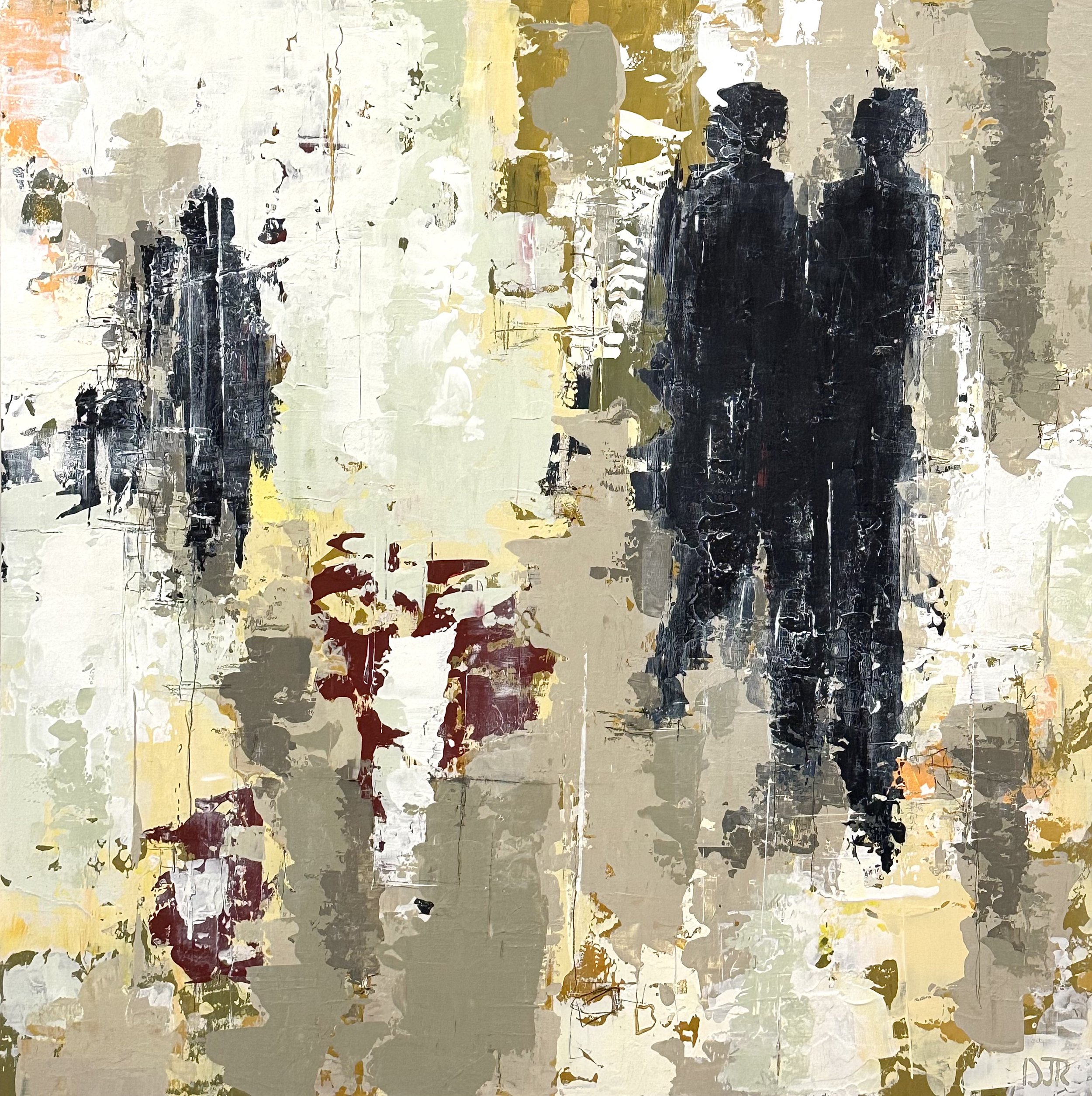 'sight unseen I' / 36” x 36” x 1.5” / Acrylic and Conte Pencil on Canvas