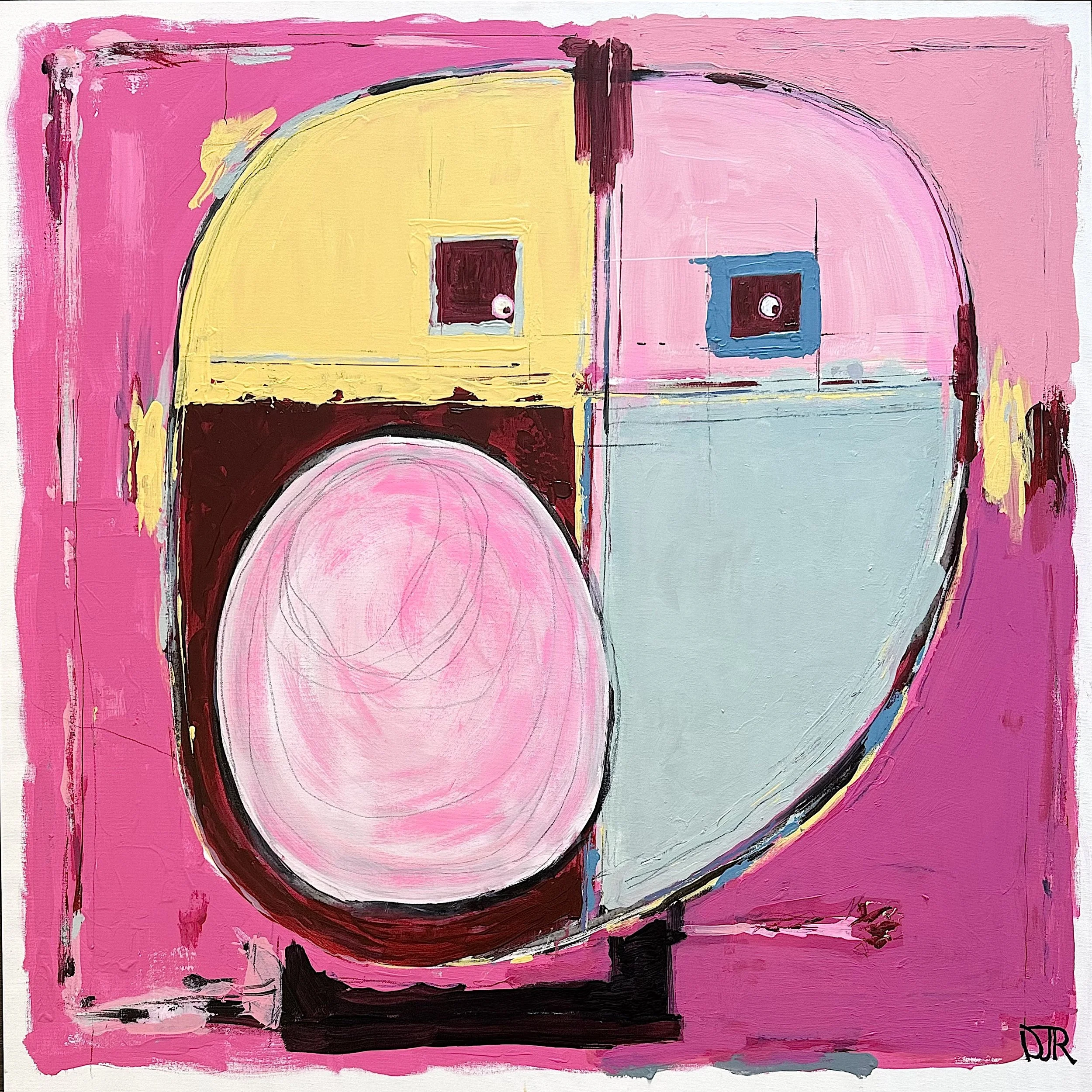 'icky sticky' / 40" x 40 x 1.5" / Acrylic and Pencil on Canvas