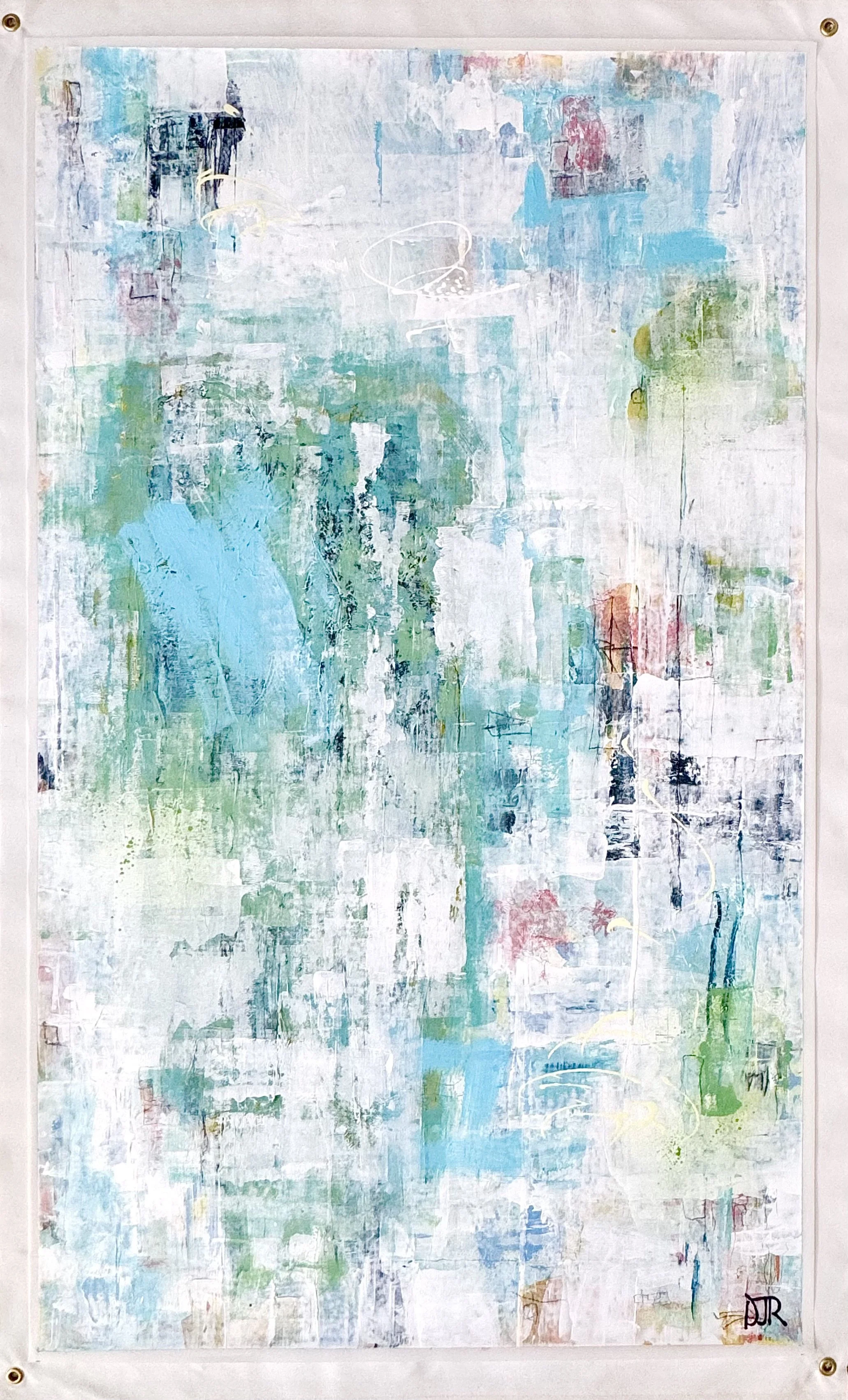 'ocean's blues' /  60” x 36” / Acrylic on Mylar backed on Gesso Canvas