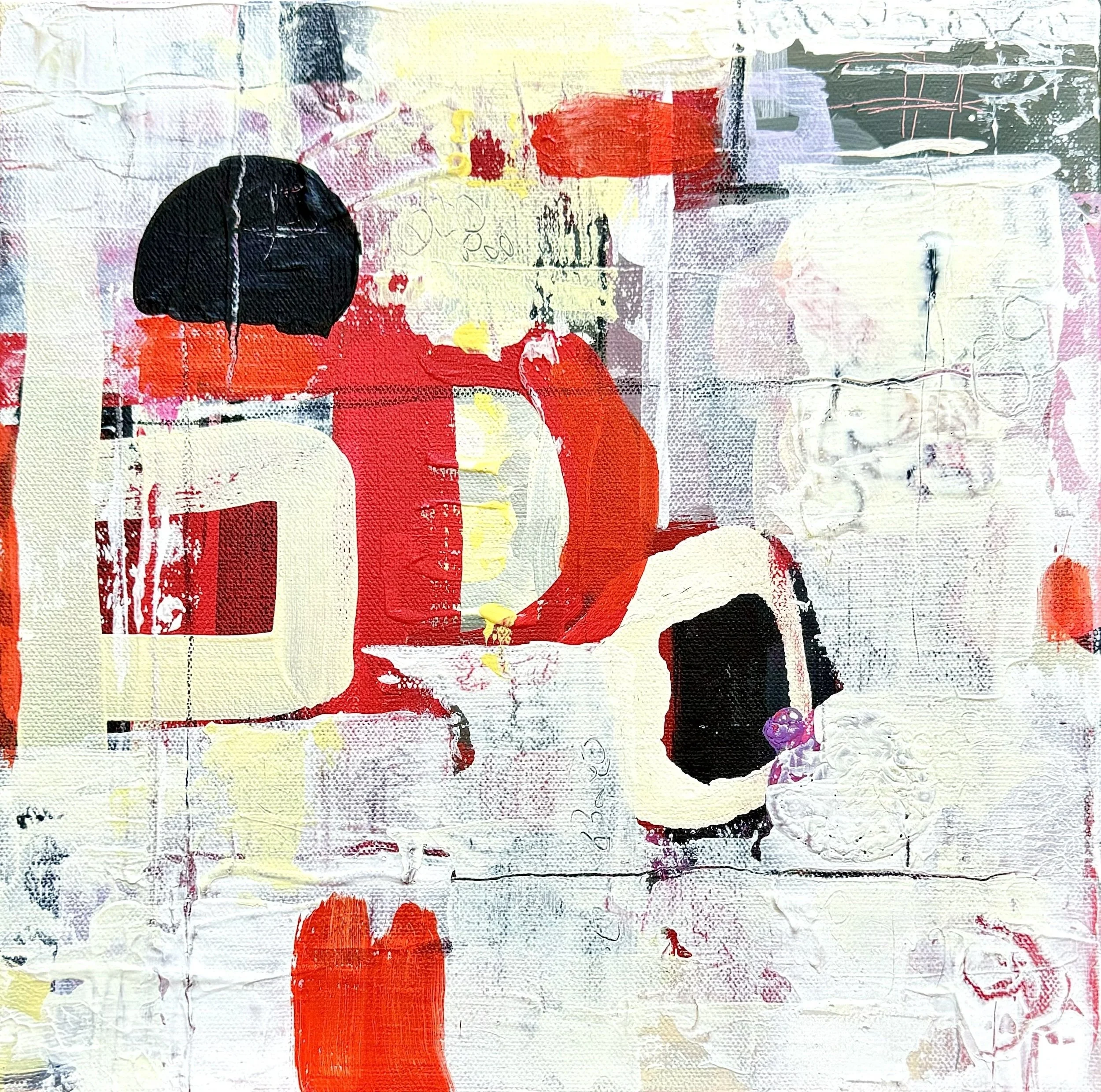 'boo' / 12" x 12" x 1.5" / Acrylic and Pastel on Canvas