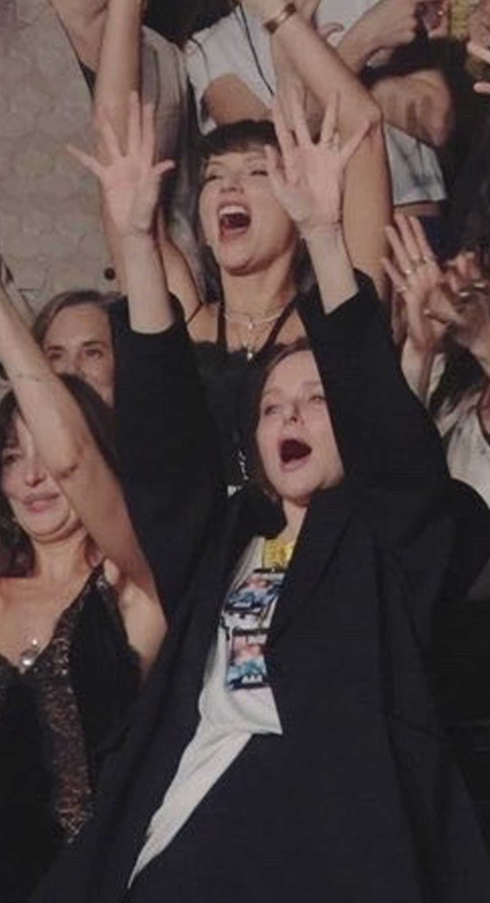 Taylor Swift attends Paul McCartney concert in Los Angeles with HAIM and Cara Delevingne.