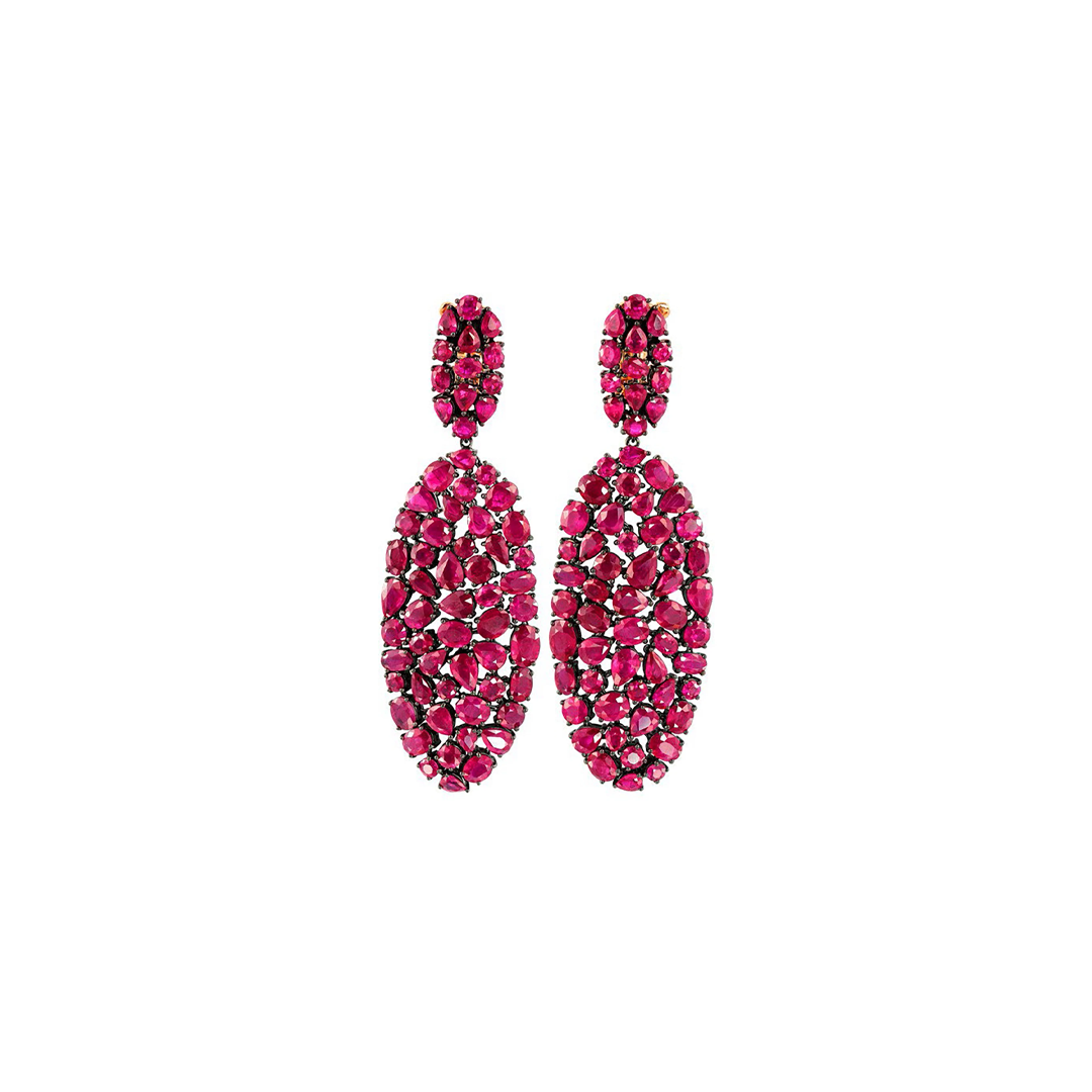 Maria Ruby Vibrant Drop Earrings, $51,700
