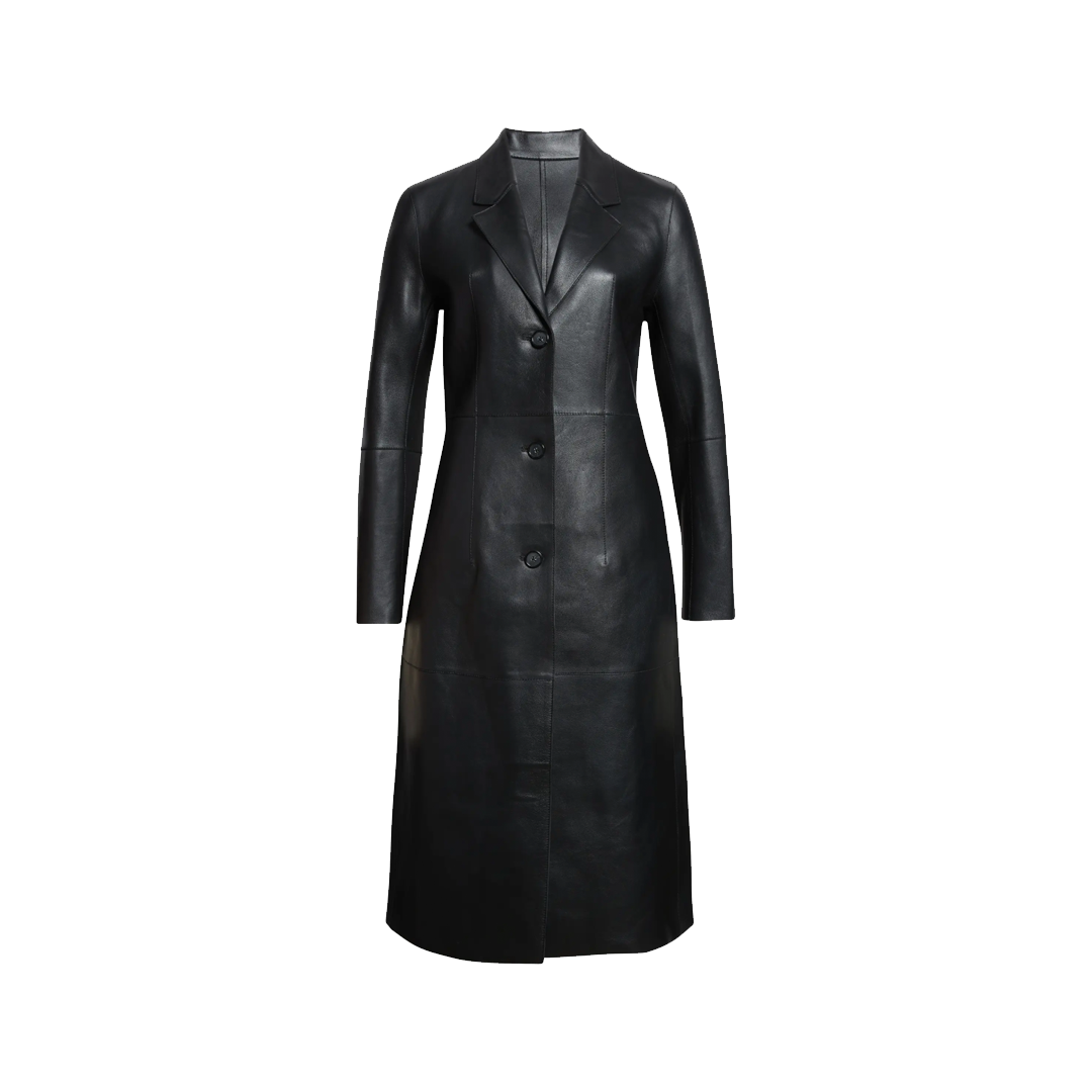 Slim Leather Coat, $4,000