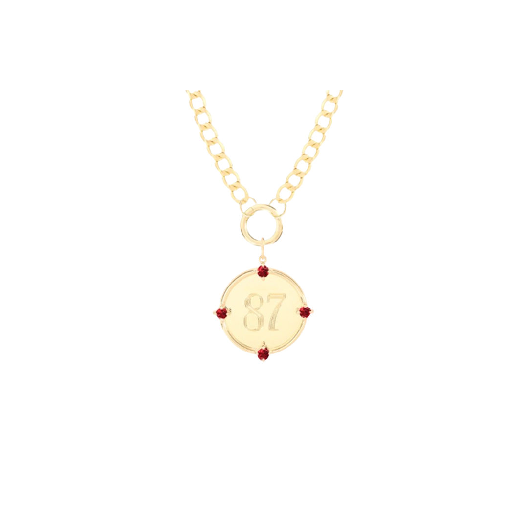 Angel Hair Diamond Gold Medallion, $598