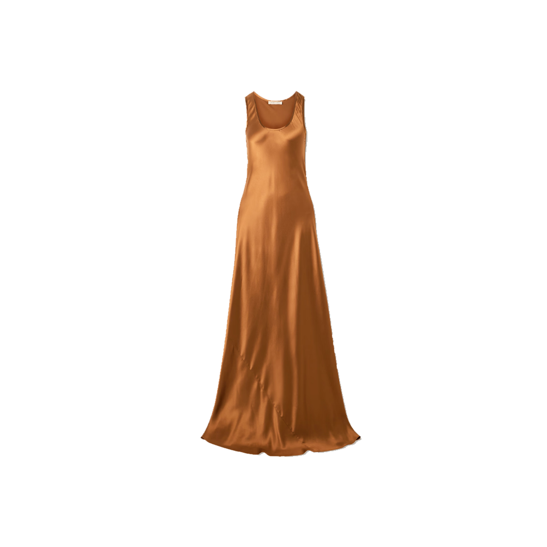 Margot Silk Satin Maxi Dress, $1,690