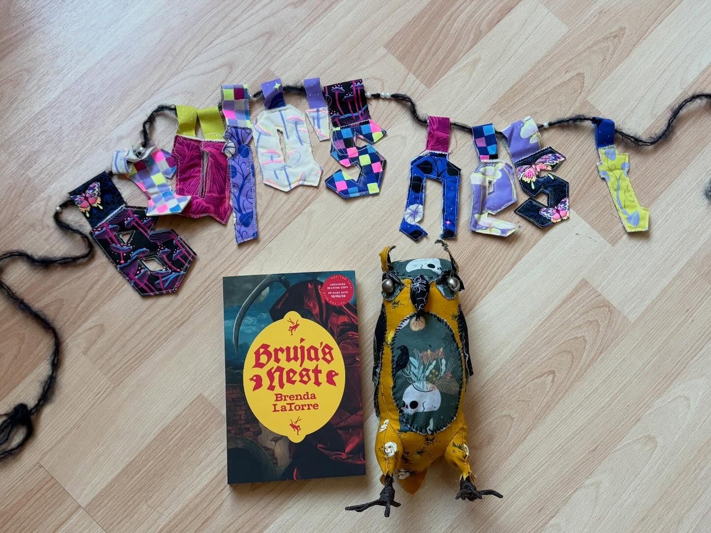 I can&rsquo;t get over this beautiful Panchito and banner my lovely, friend and INCREDIBLE writer @summit.osur made for Bruja&rsquo;s Nest!! 🪺 Ze handmade it zirself, and I cried when I opened the box and saw it lol

 I love you Summit! My Panchito 