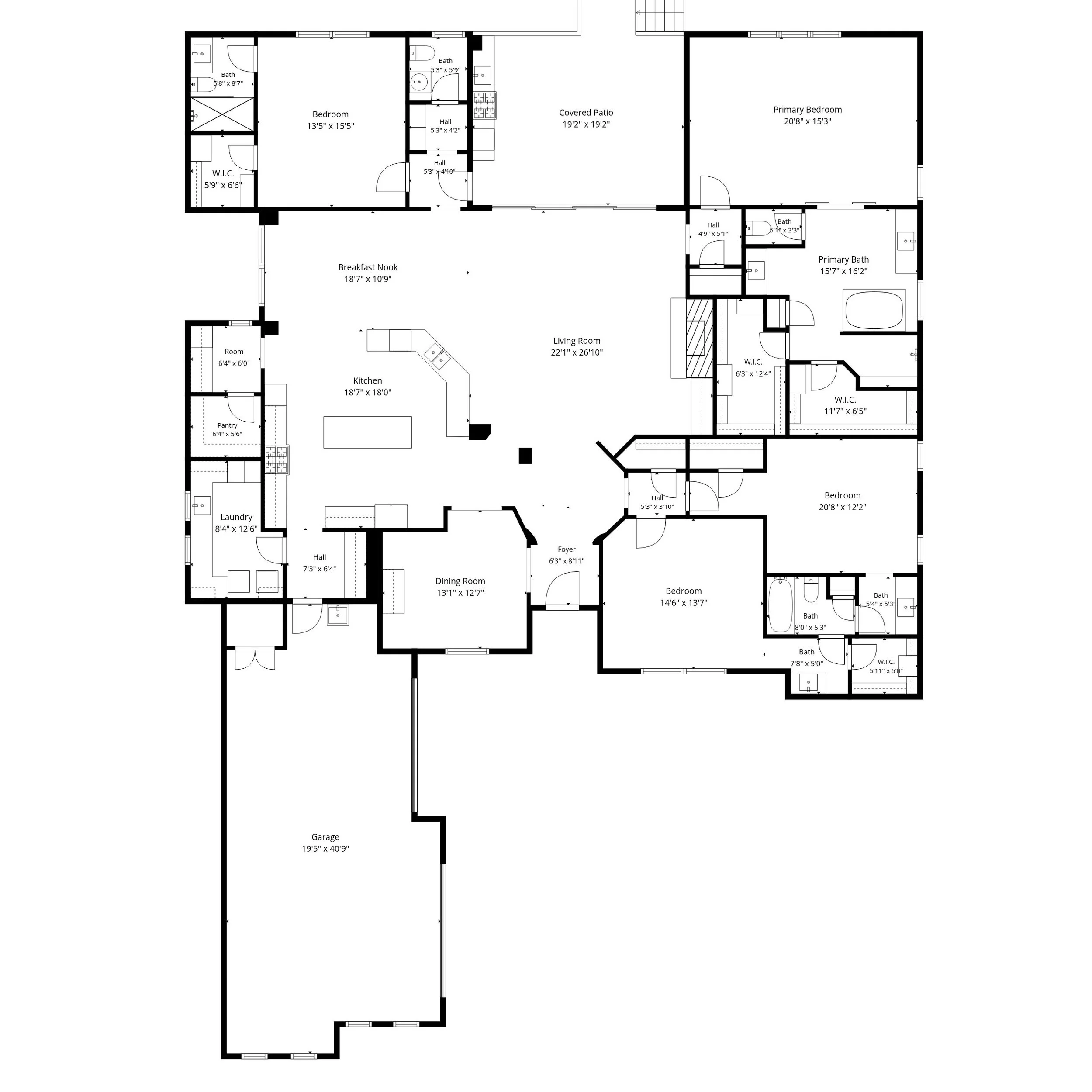 Enlarged floor plan for 328 Ringtail Stream Drive