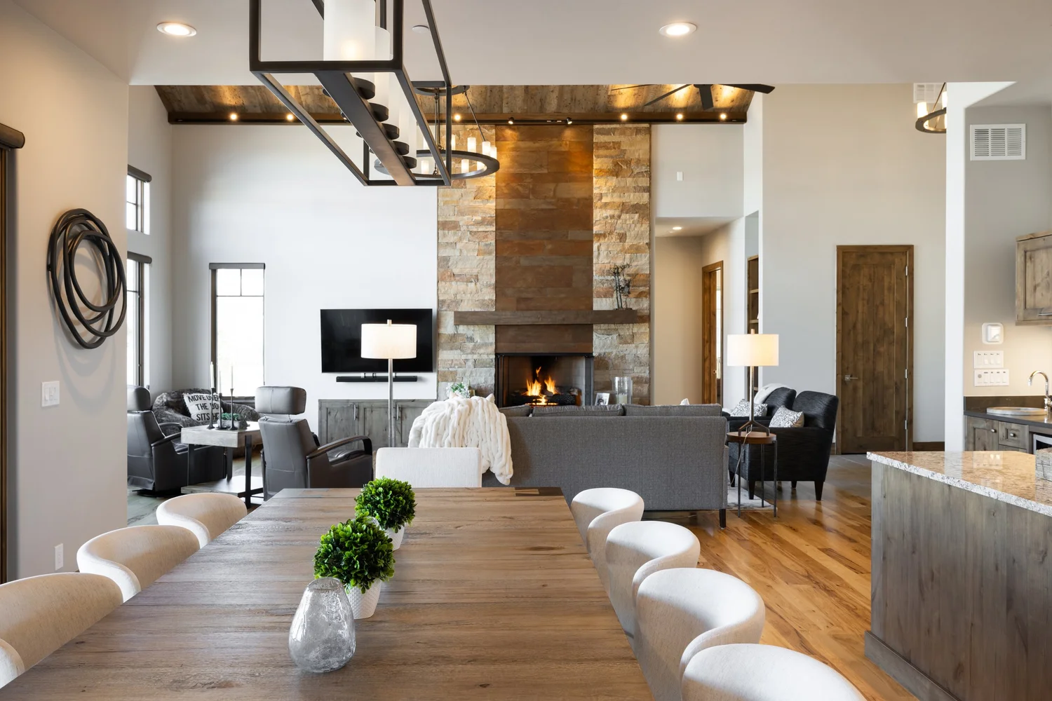 Warm contemporary Hill Country home representing Dripping Springs Texas