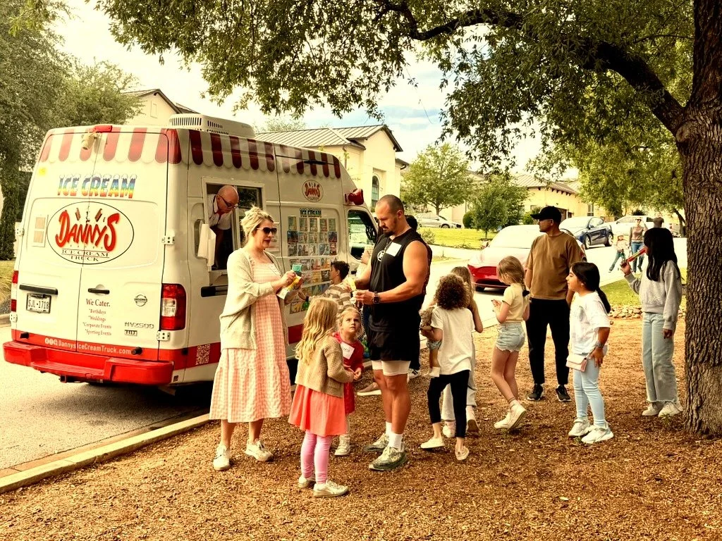 Danny's Ice Cream truck at La Campana Park Bee Cave Texas community event