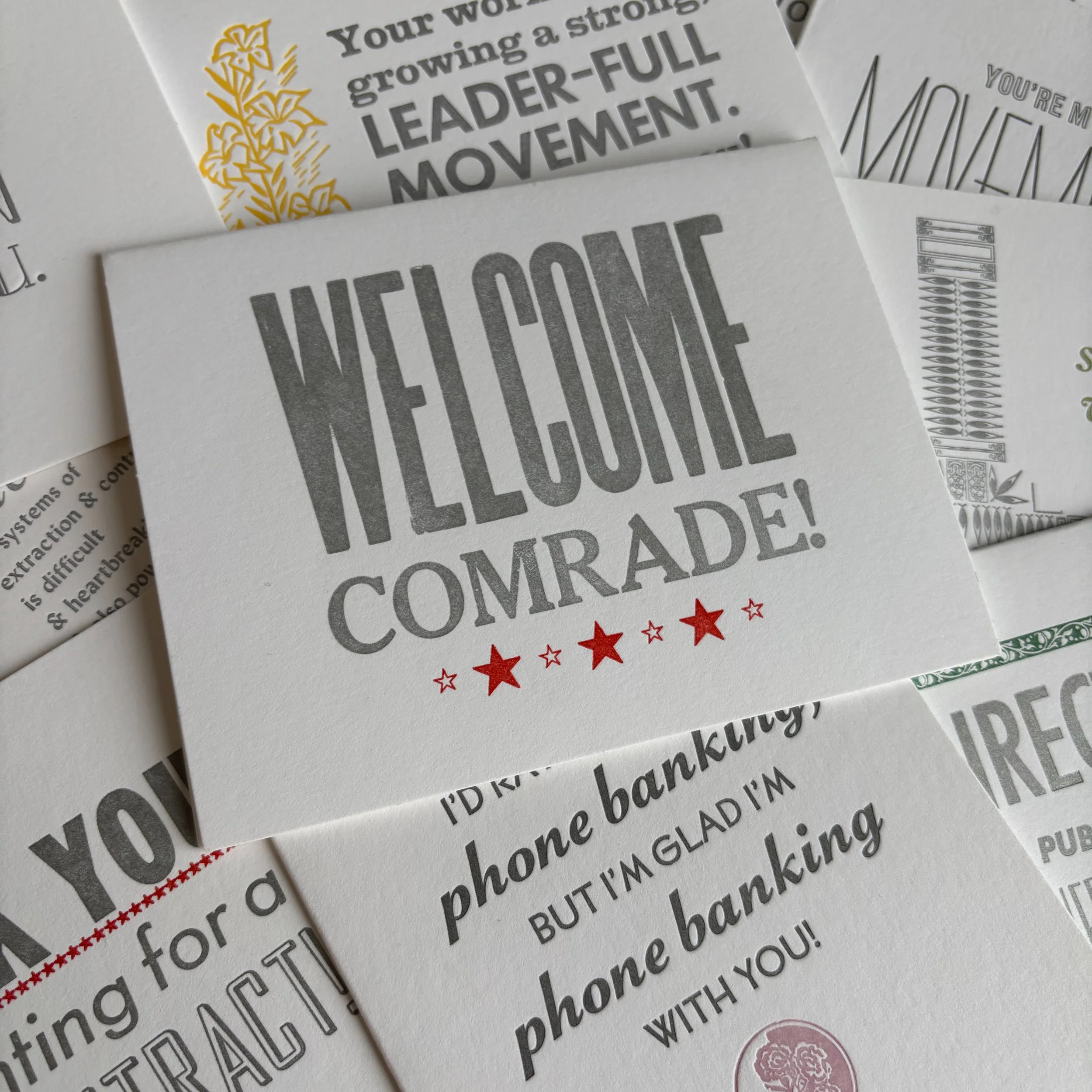 Box Set: Lead & Roses Letterpress Cards for Organizers