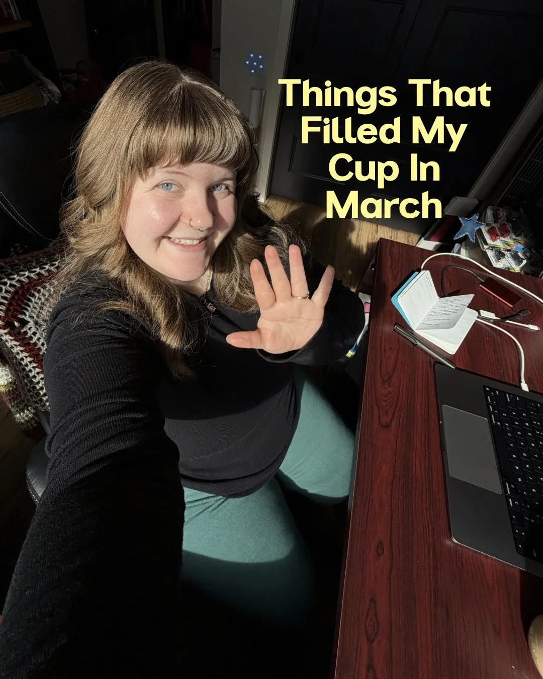 🌸 Happy April 🌸

At the beginning of every month I like to reflect on some of the things that filled my cup the month before! So here is my list 👇

🧵 Creative hobbies - I started a new cross stitch, almost finished knitting my first sweater and g