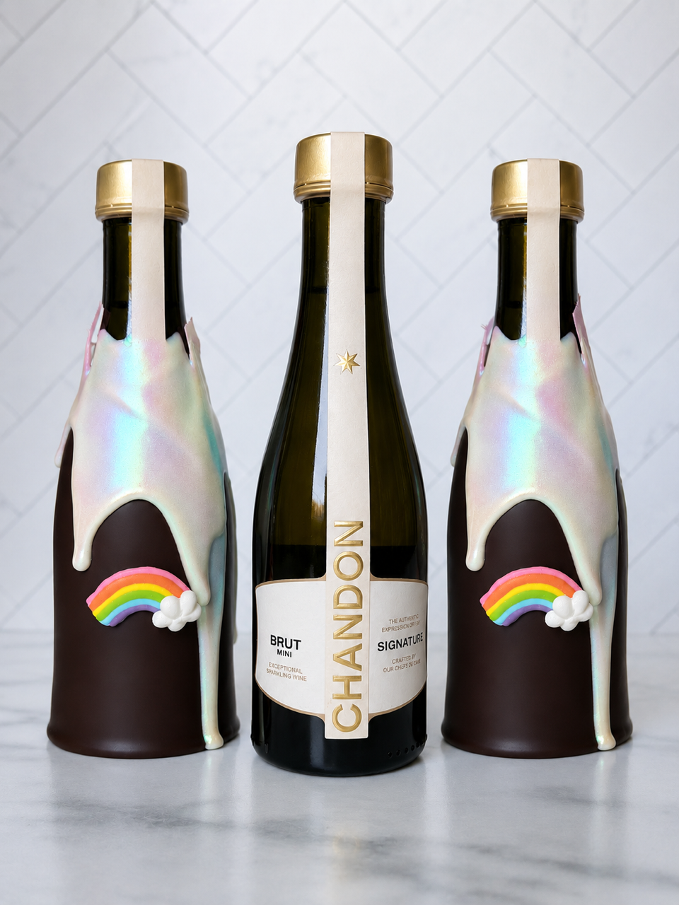 " Pride" Mini Champ Chocolate Dipped Bottle