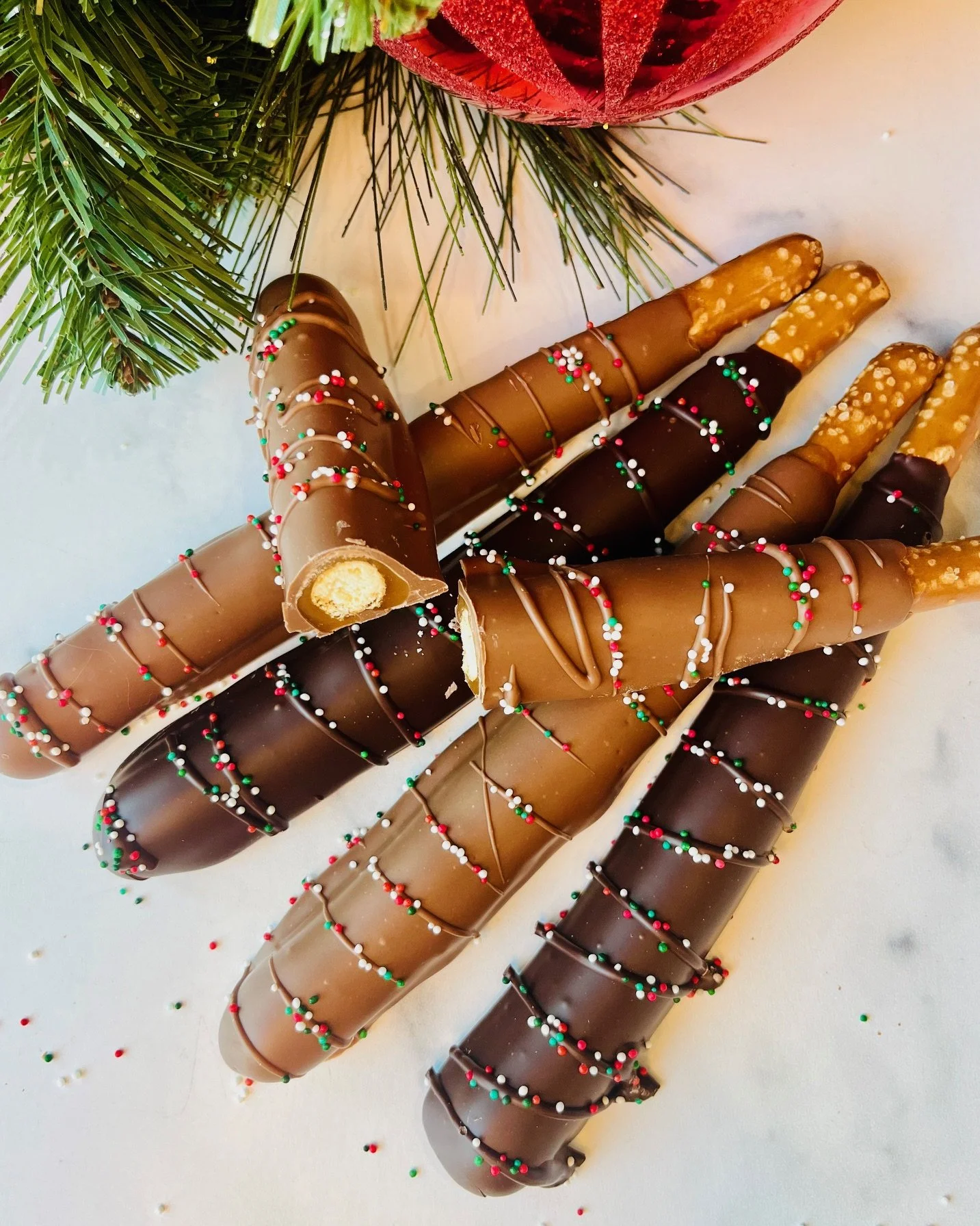 Caramel Pretzel Rods