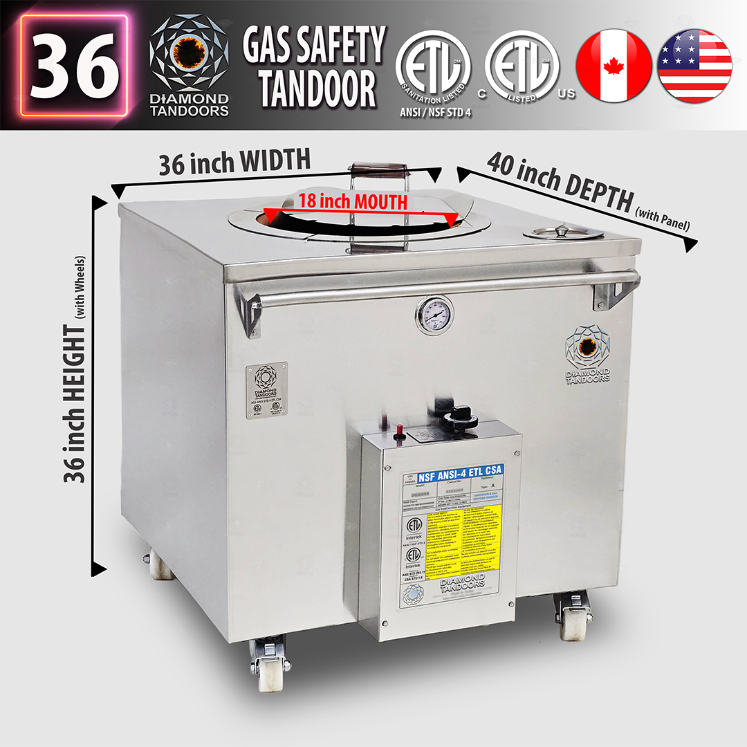 36 inch largest gas tandoor nsf etl csa in USA