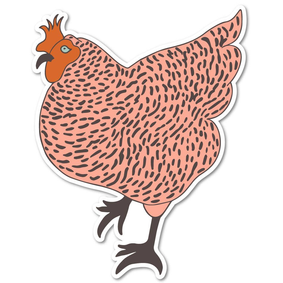 Pink Chicken Sticker