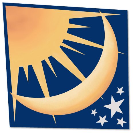 Sun, Moon and Stars Sticker