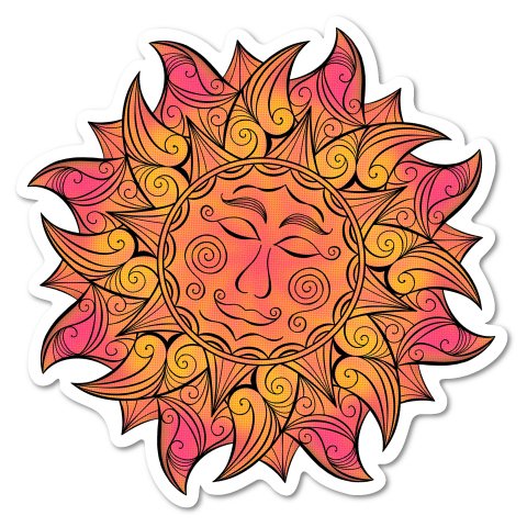 Retro Sol (Sun) Sticker