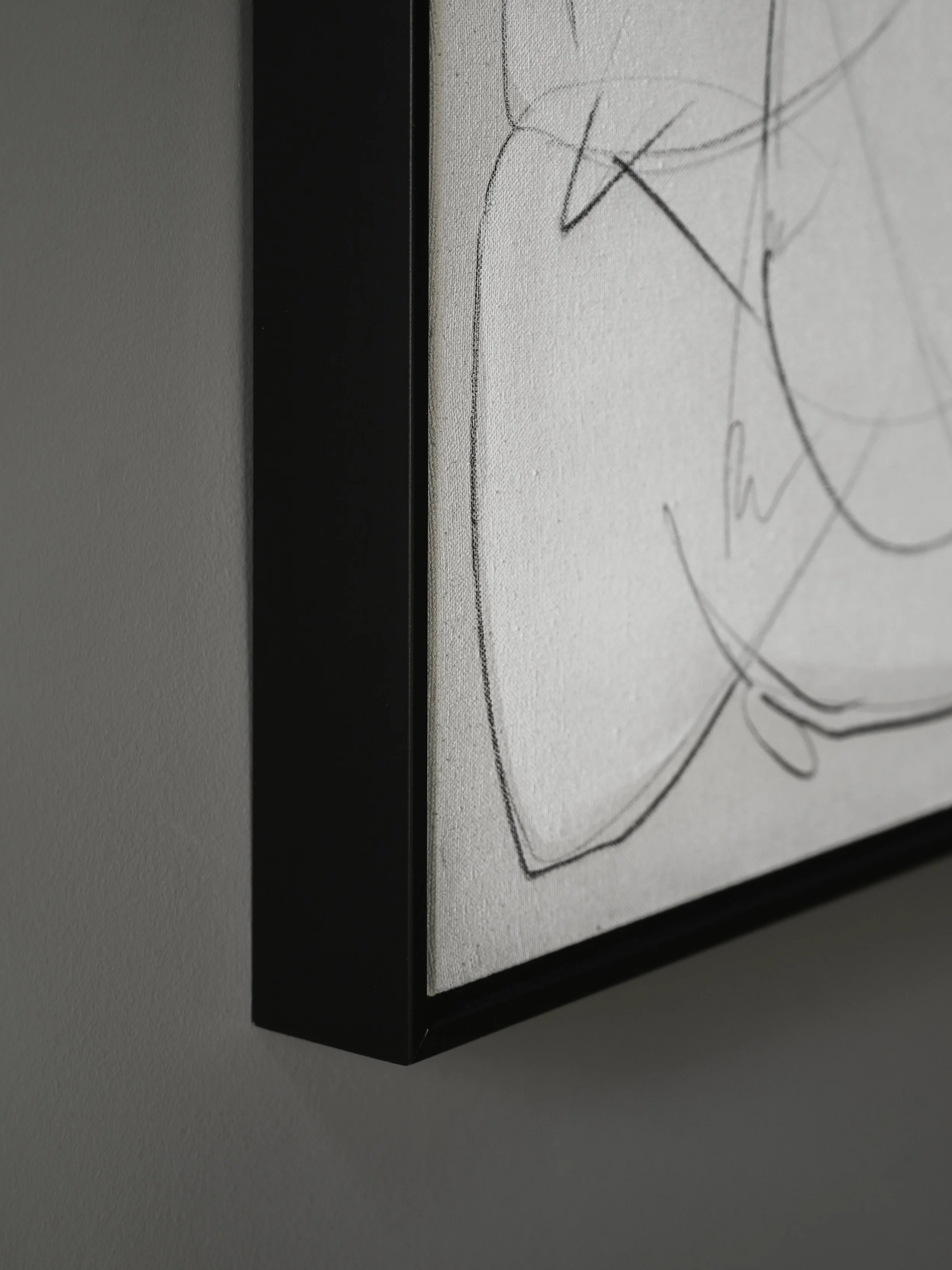 ABSTRACT GRAPHITE ON CANVAS ARTWORK — Studio Osklo