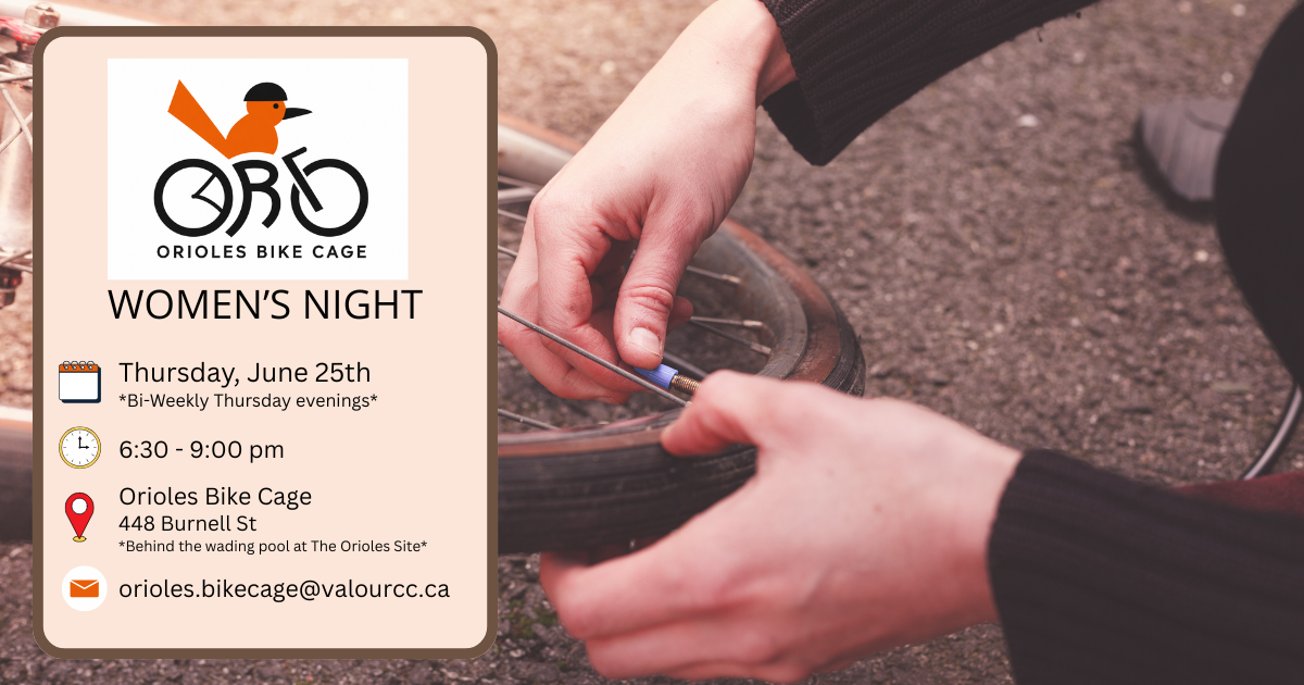 Orioles Bike Cage Women's Night poster with event details.